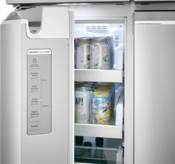 Frigidaire Gallery 36" Smudge-Proof® Stainless Steel Counter-Depth 4-Door Refrigerator (21.5 cu. ft.) - GRQC2255BF - Image 7