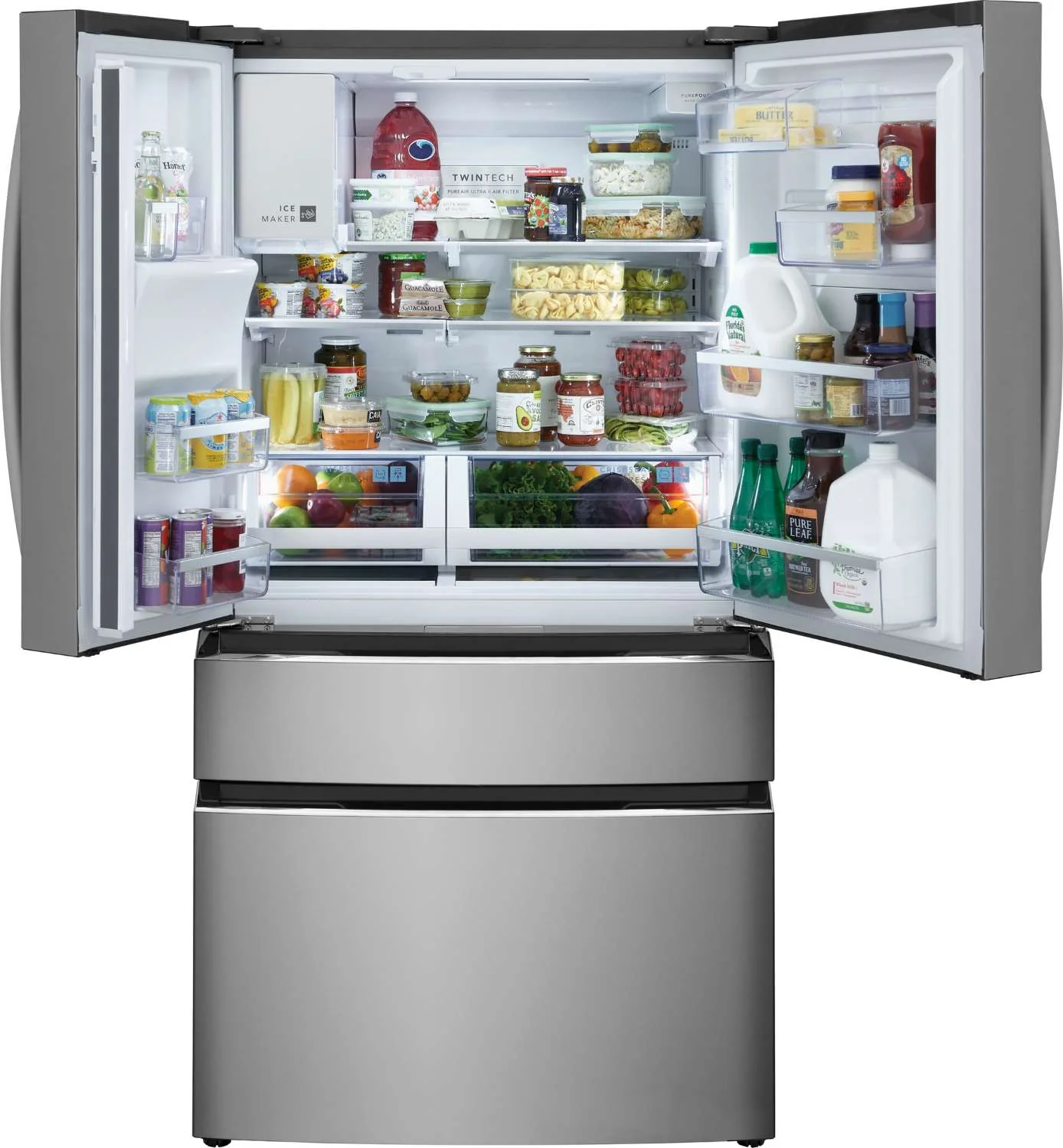 Frigidaire Gallery Smudge-Proof® Stainless Steel Standard-Depth 4-Door French Door Refrigerator (26.3 Cu. Ft.) - GRMS2773AF - Image 6