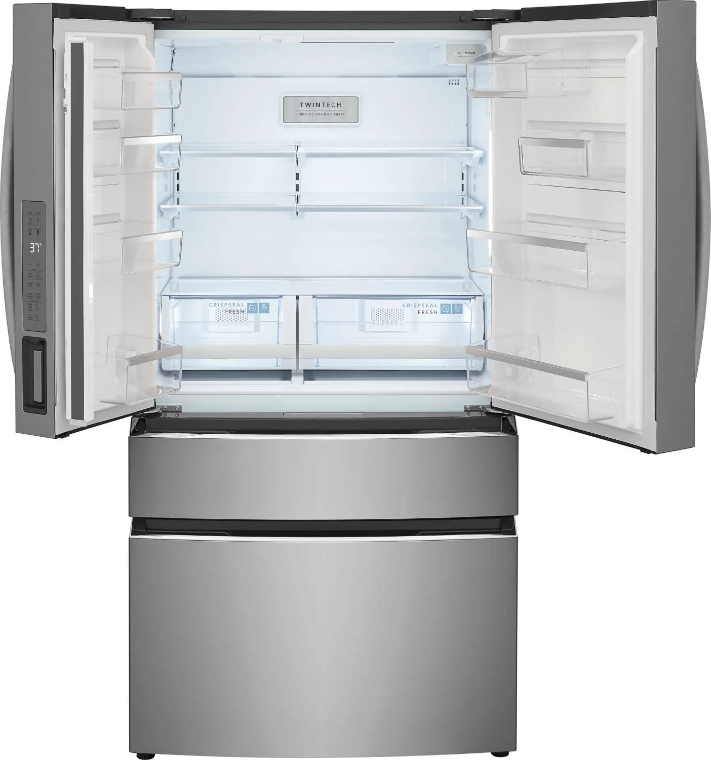 Frigidaire Gallery Smudge-Proof® Stainless Steel Standard-Depth 4-Door French Door Refrigerator (27.2 Cu. Ft.) - GRMN2872AF - Image 5