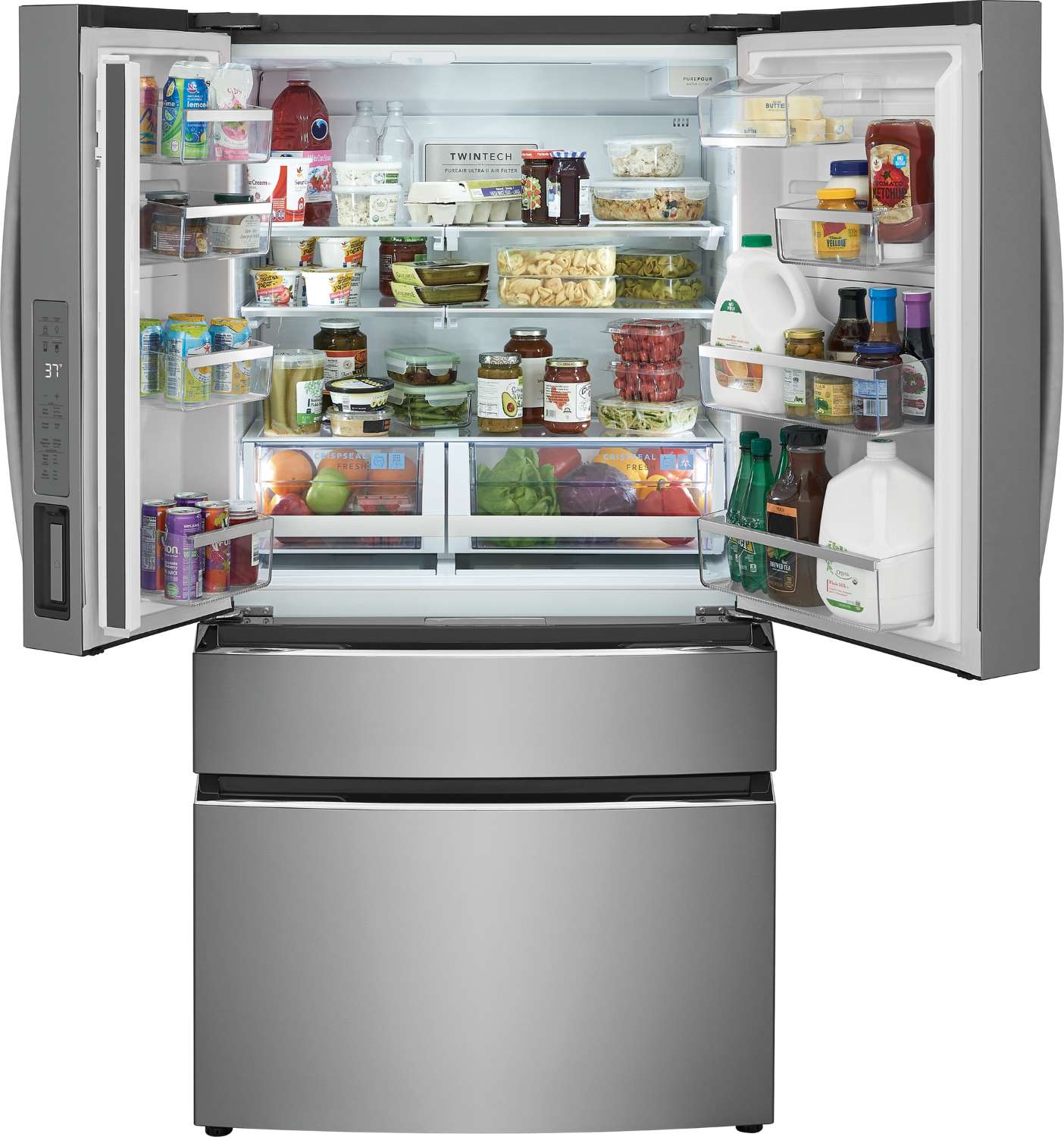 Frigidaire Gallery Smudge-Proof® Stainless Steel Standard-Depth 4-Door French Door Refrigerator (27.2 Cu. Ft.) - GRMN2872AF - Image 6