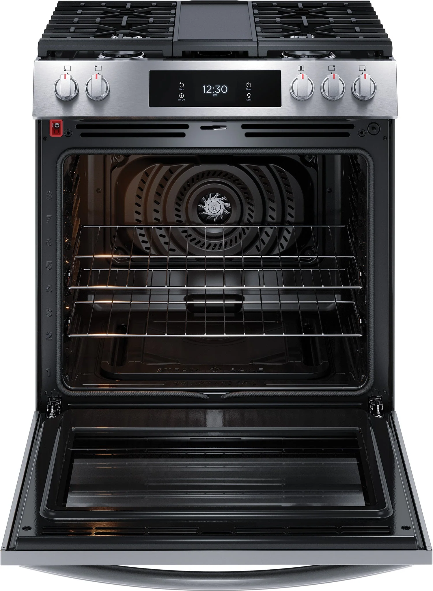 Frigidaire Gallery Stainless Steel 30" Front Control Gas Range with Total Convection (6.1 Cu. Ft) - GCFG3060BF - Image 5