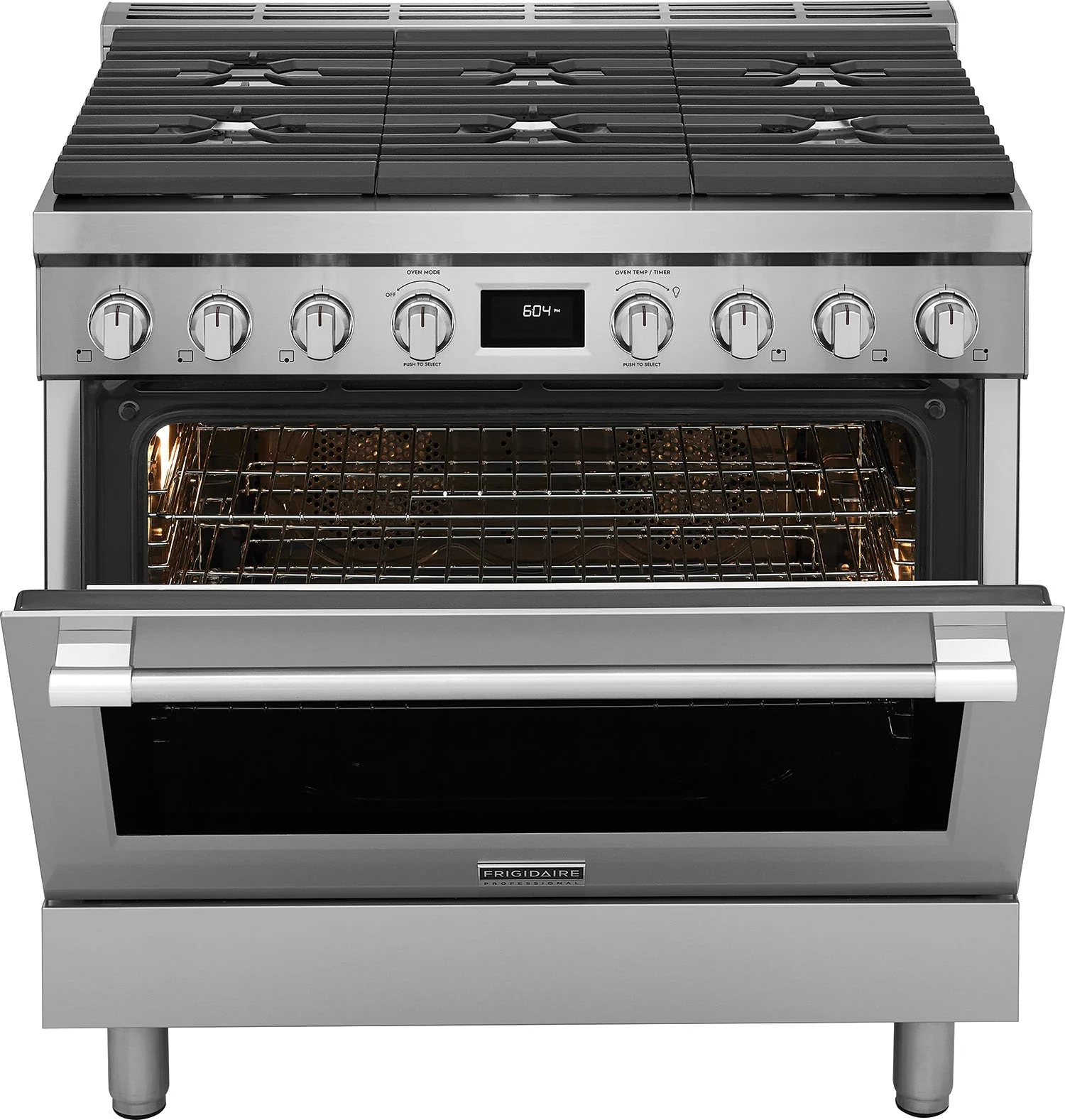 Frigidaire Professional Smudge-Proof Stainless Steel 36" Dual-Fuel Freestanding Range (4.4 Cu. Ft) - PCFD3670AF - Image 4