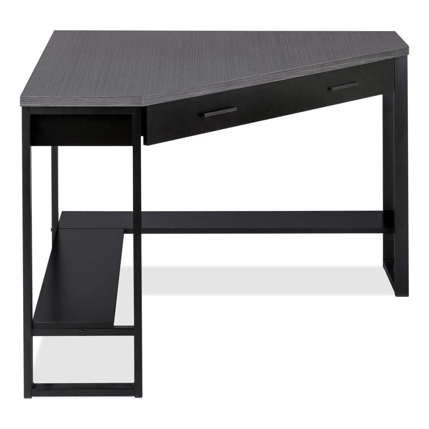 Fulton Corner Desk - Black/Grey - Image 3