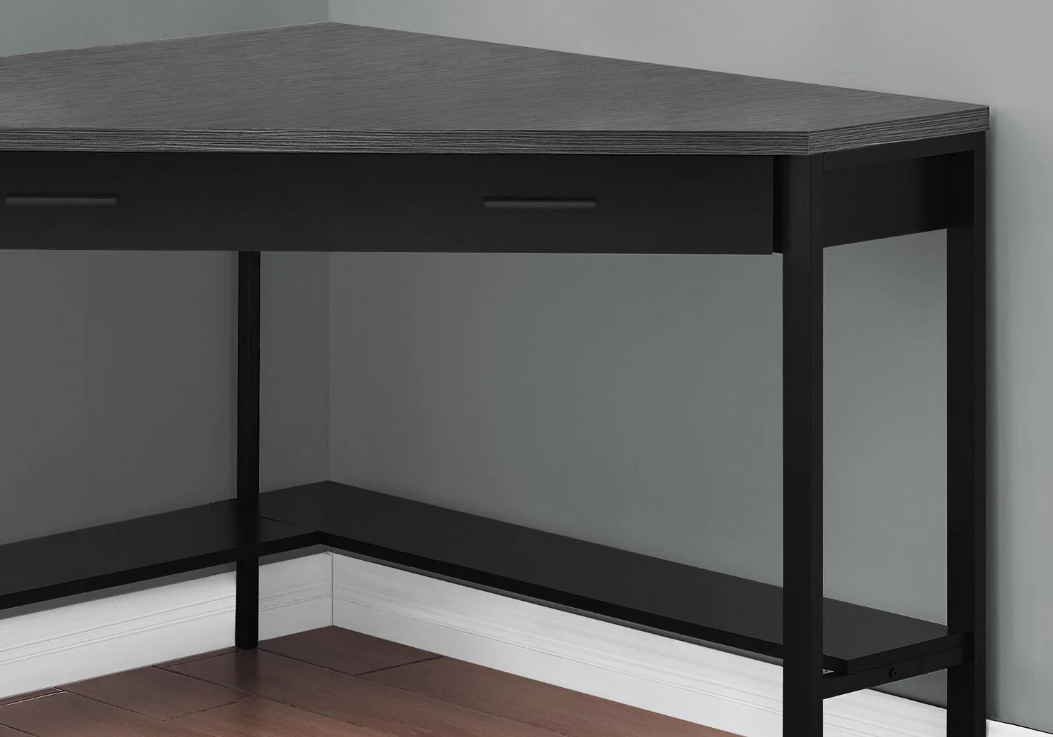 Fulton Corner Desk - Black/Grey - Image 8