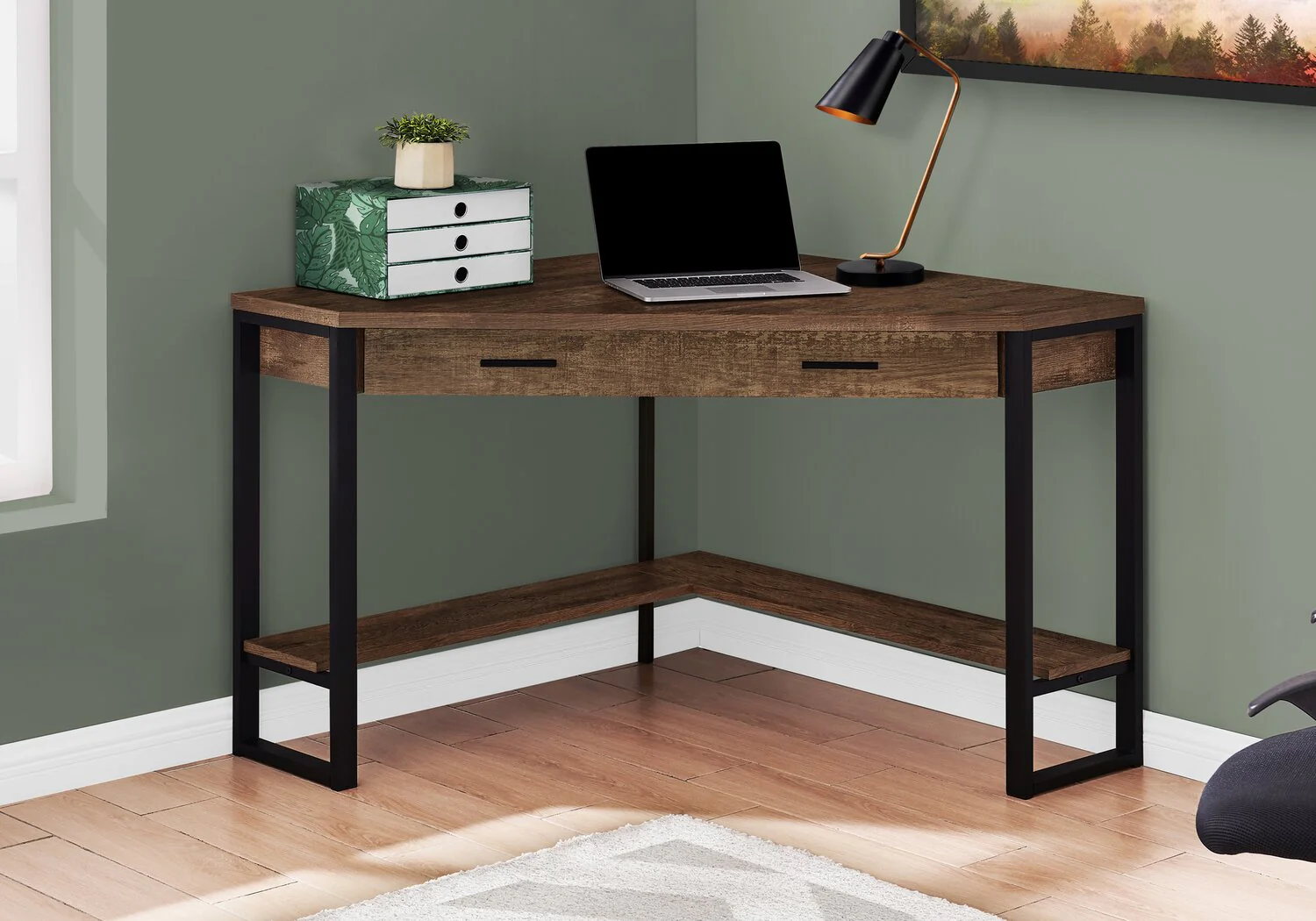 Fulton Corner Desk - Brown - Image 3