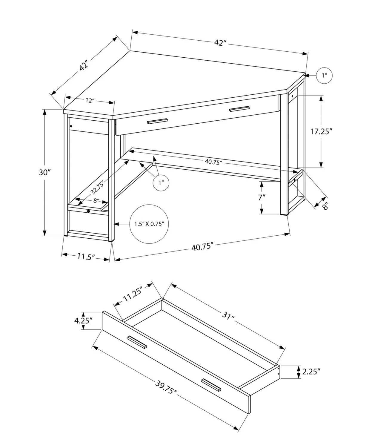 Fulton Corner Desk - Espresso - Image 4