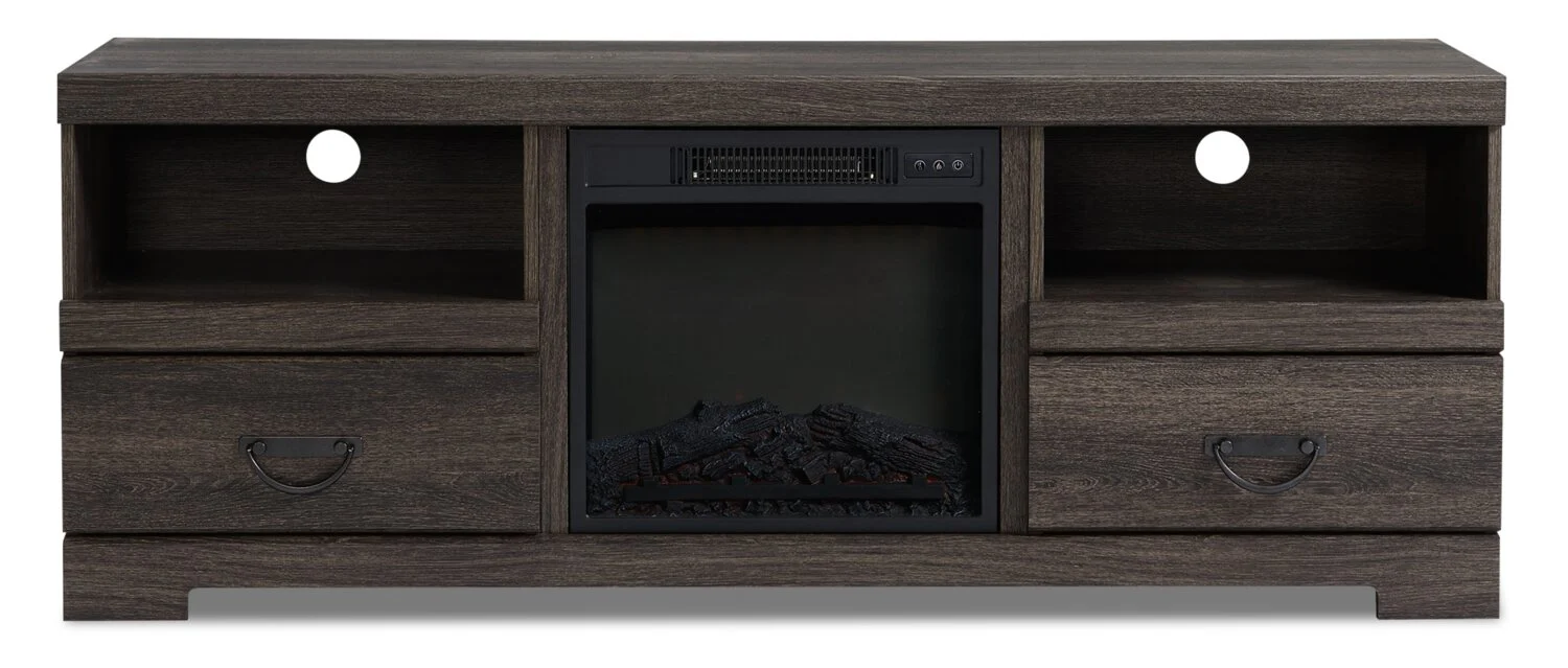 Funchal 60" TV Stand with Log Fireplace - Image 2
