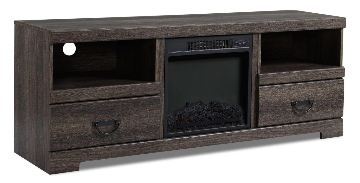 Funchal 60" TV Stand with Log Fireplace - Image 3