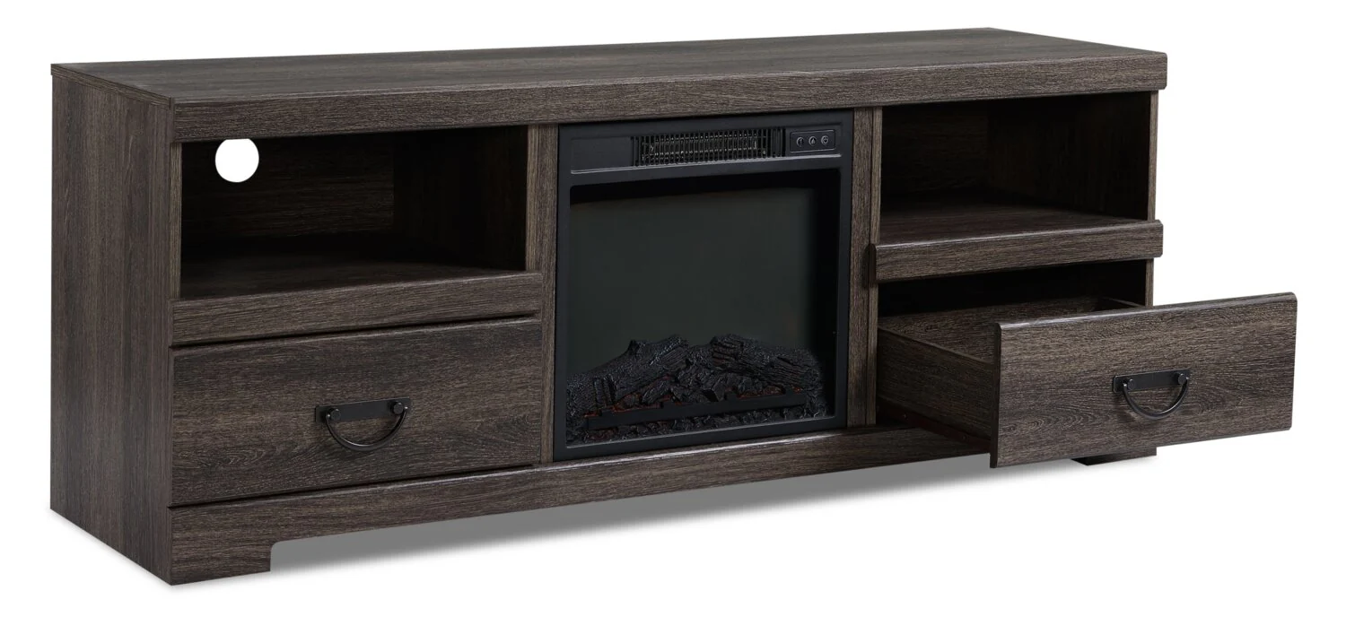 Funchal 60" TV Stand with Log Fireplace - Image 4