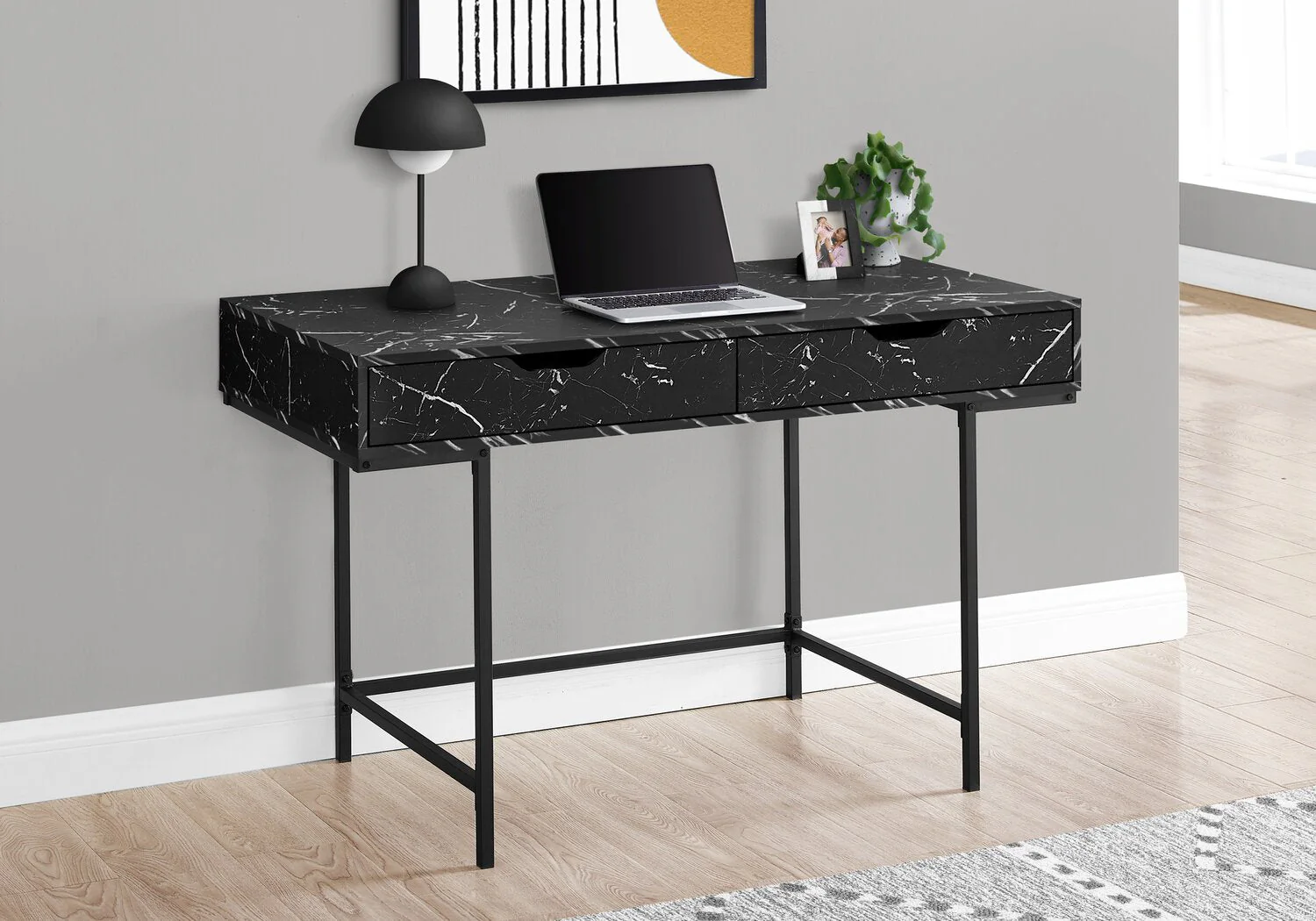 Gary Desk - Black Marble-Look - Image 3