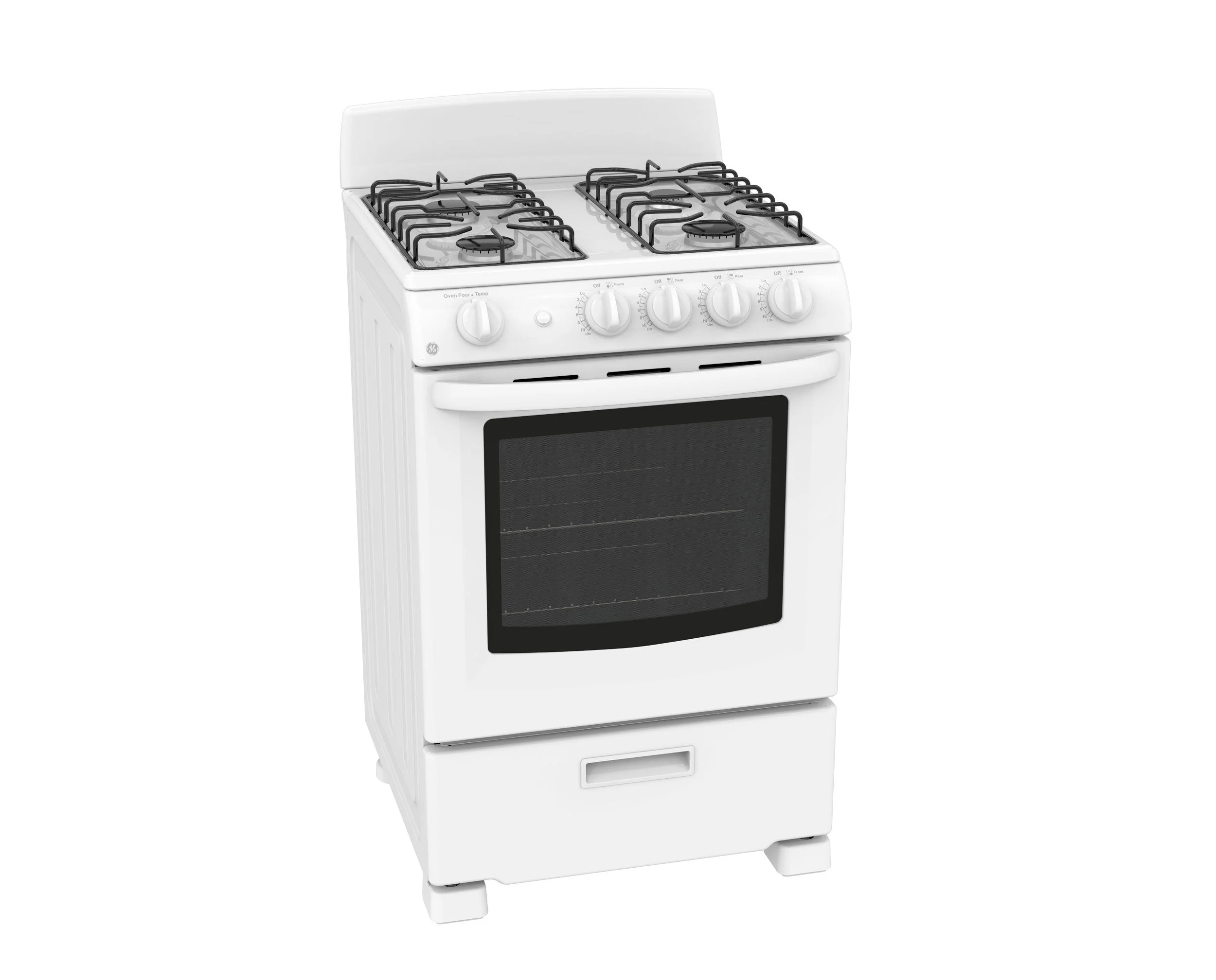 GE 24" White Freestanding Gas Range (2.9 Cu. Ft.) - JCGAS300DMWW - Image 2