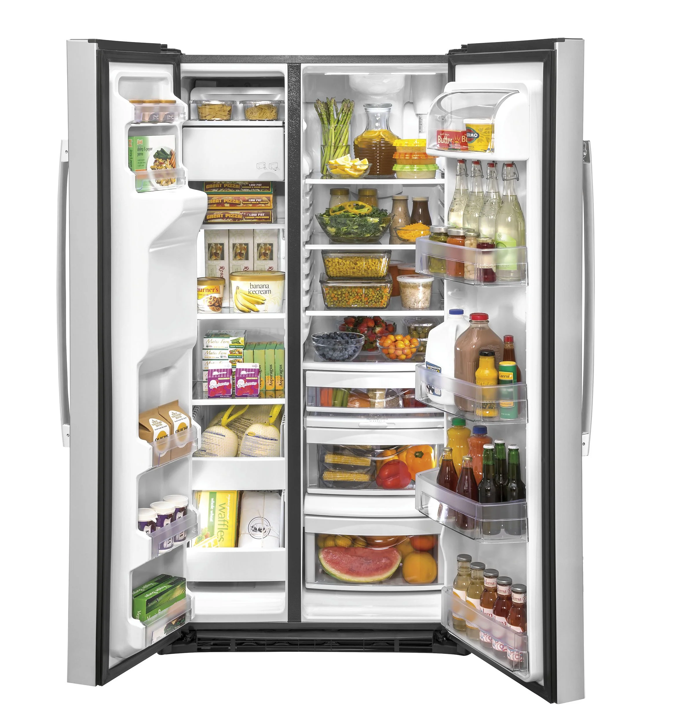 GE 25.2 Cu. Ft. Side-by-Side Refrigerator - GSS25IYNFS - Image 3