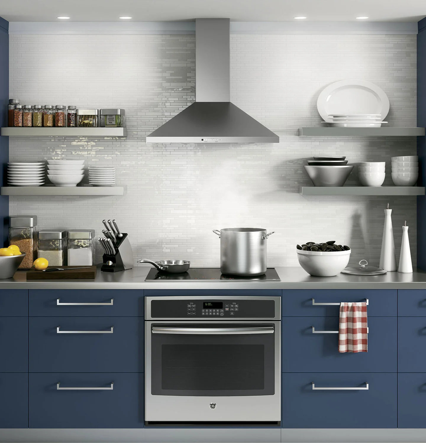 GE 30" Wall-Mount Pyramid Chimney Range Hood - JVW5301SJSSC - Image 3