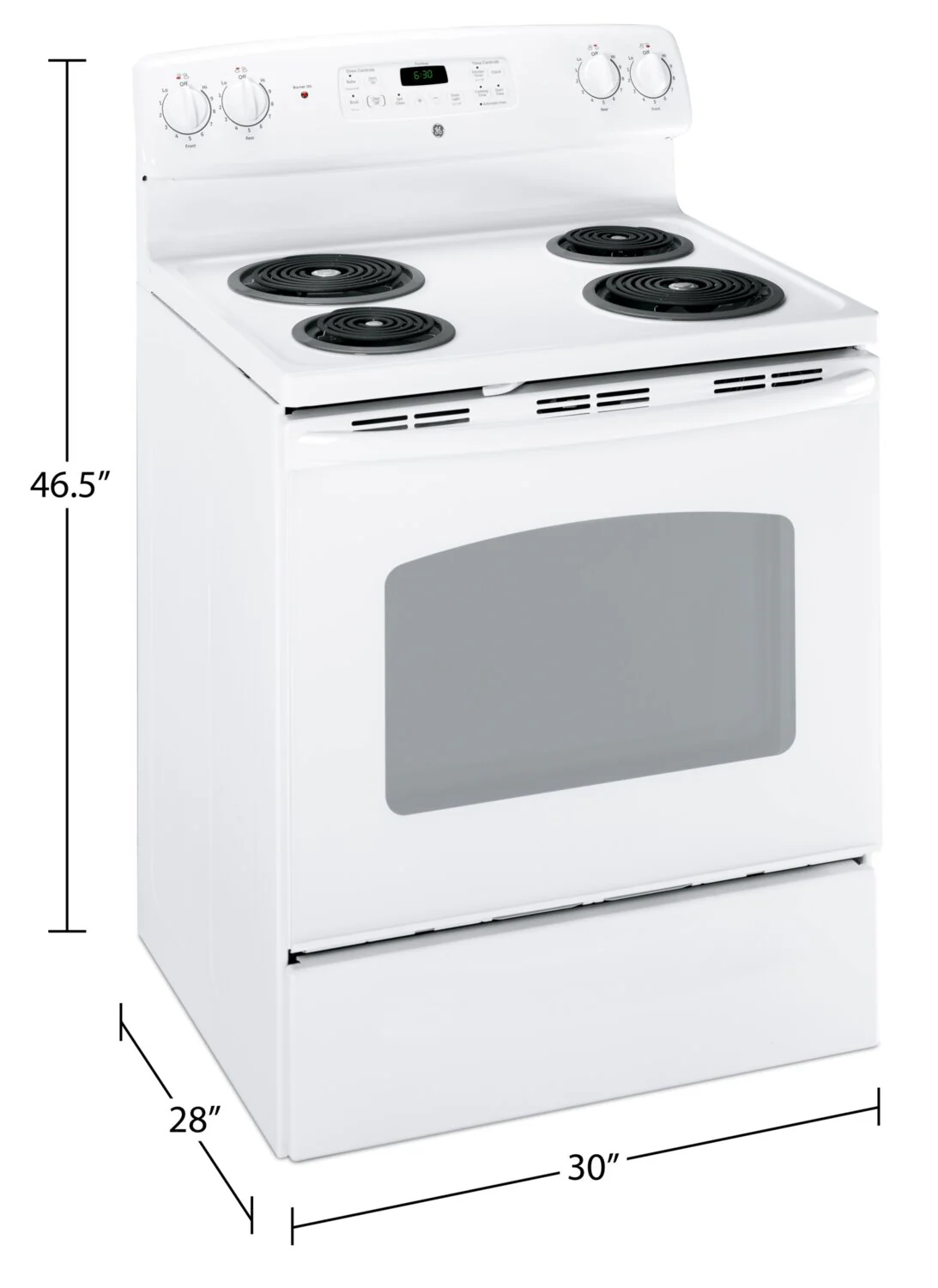 GE 5.0 Cu. Ft. Electric Freestanding Range - JCBP240DMWW - Image 3