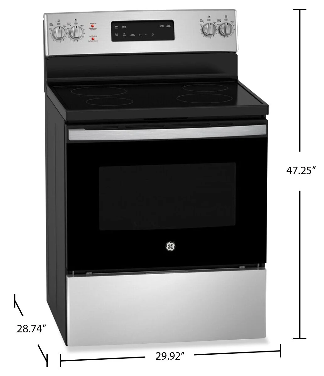 GE 5 Cu. Ft. Freestanding Electric Range with Self-Clean - JCB630SVSS - Image 4