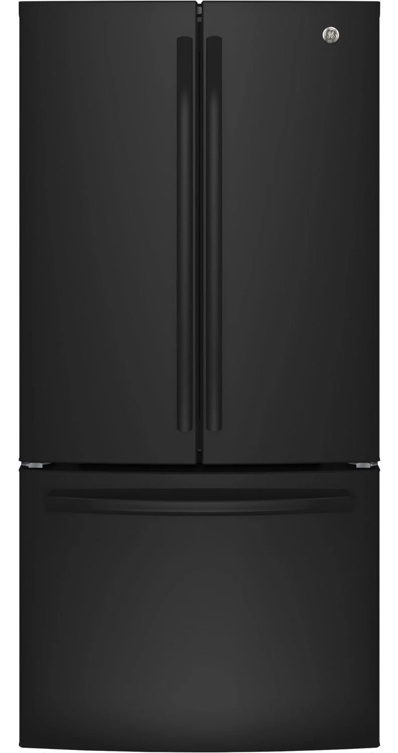 GE Black Counter-Depth French Door Refrigerator (18.6 Cu. Ft.) - GWE19JGLBB