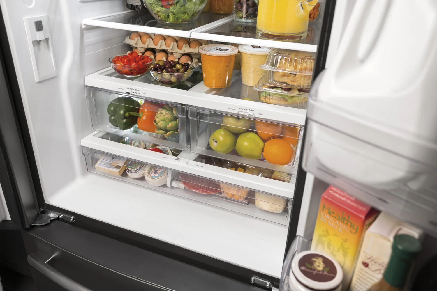 GE Black Counter-Depth French Door Refrigerator (18.6 Cu. Ft.) - GWE19JGLBB - Image 7