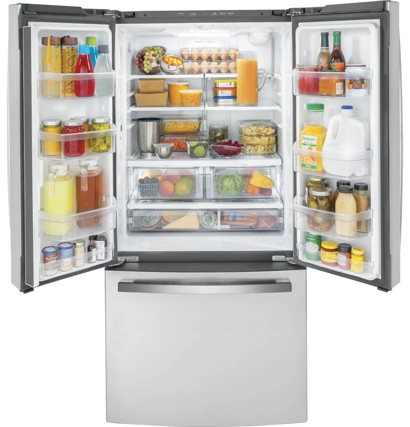 GE Fingerprint Resistant 33" Counter-Depth French-Door Refrigerator (18.6 Cu.Ft.)- GWE19JYLFS - Image 4