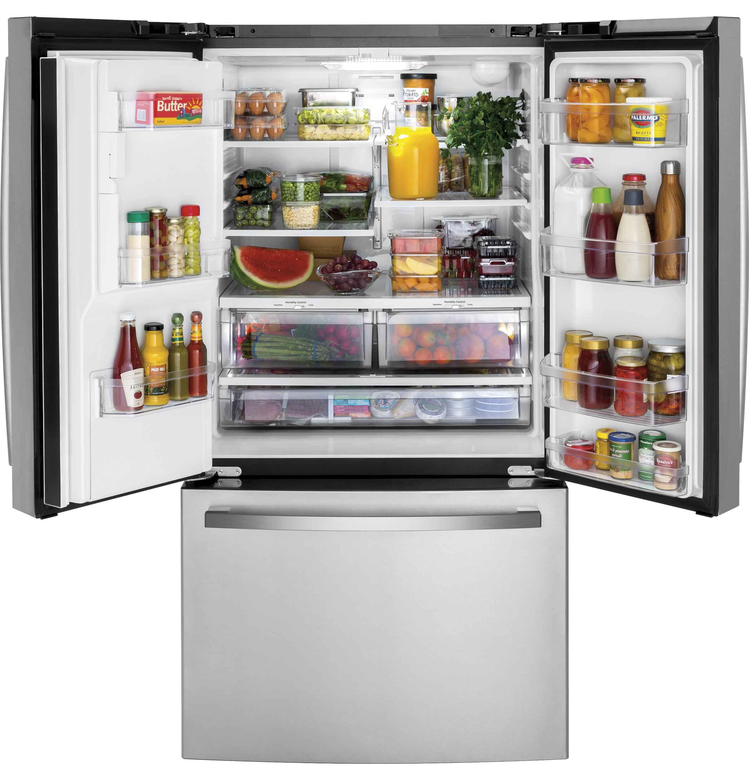 GE Fingerprint Resistant Stainlees Steel French-Door Refrigerator (25.6 Cu Ft.) - GFE26JYMFS - Image 4