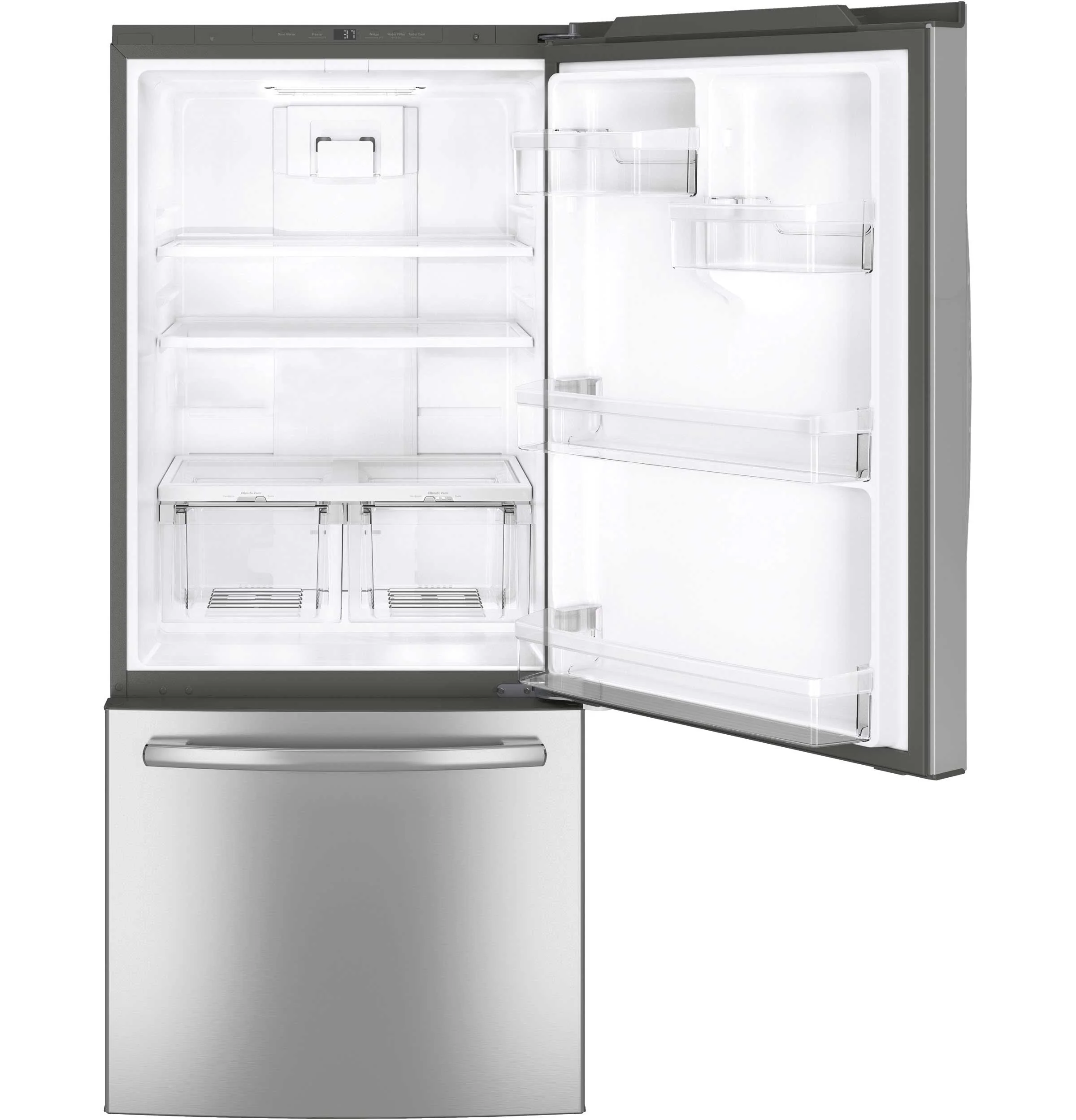 GE Fingerprint Resistant Stainless 30" Bottom-Mount Refrigerator (20.9 cu ft)- GDE21DYRKFS - Image 4