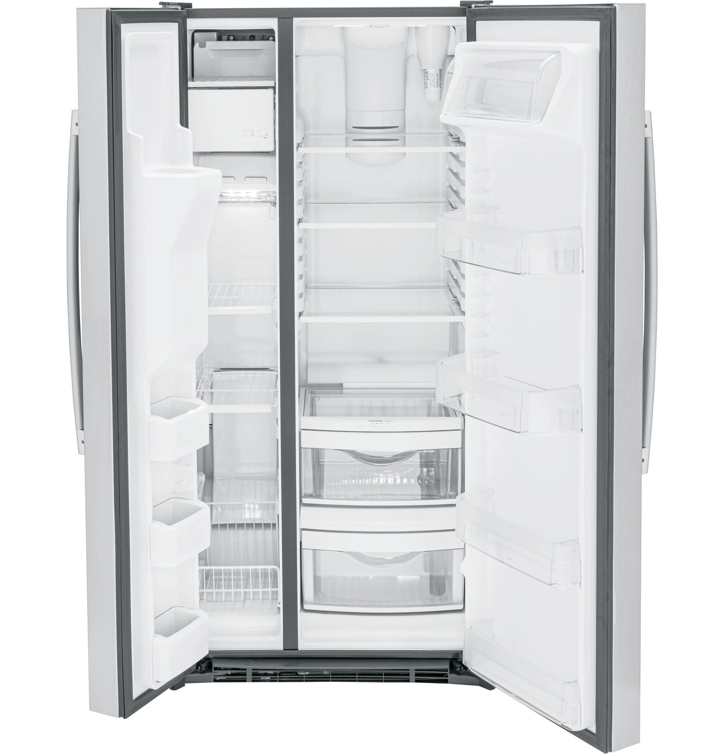 GE Fingerprint Stainless Steel 33" Side-by-Side Refrigerator (23 Cu. Ft.)- GSS23GYPFS - Image 4