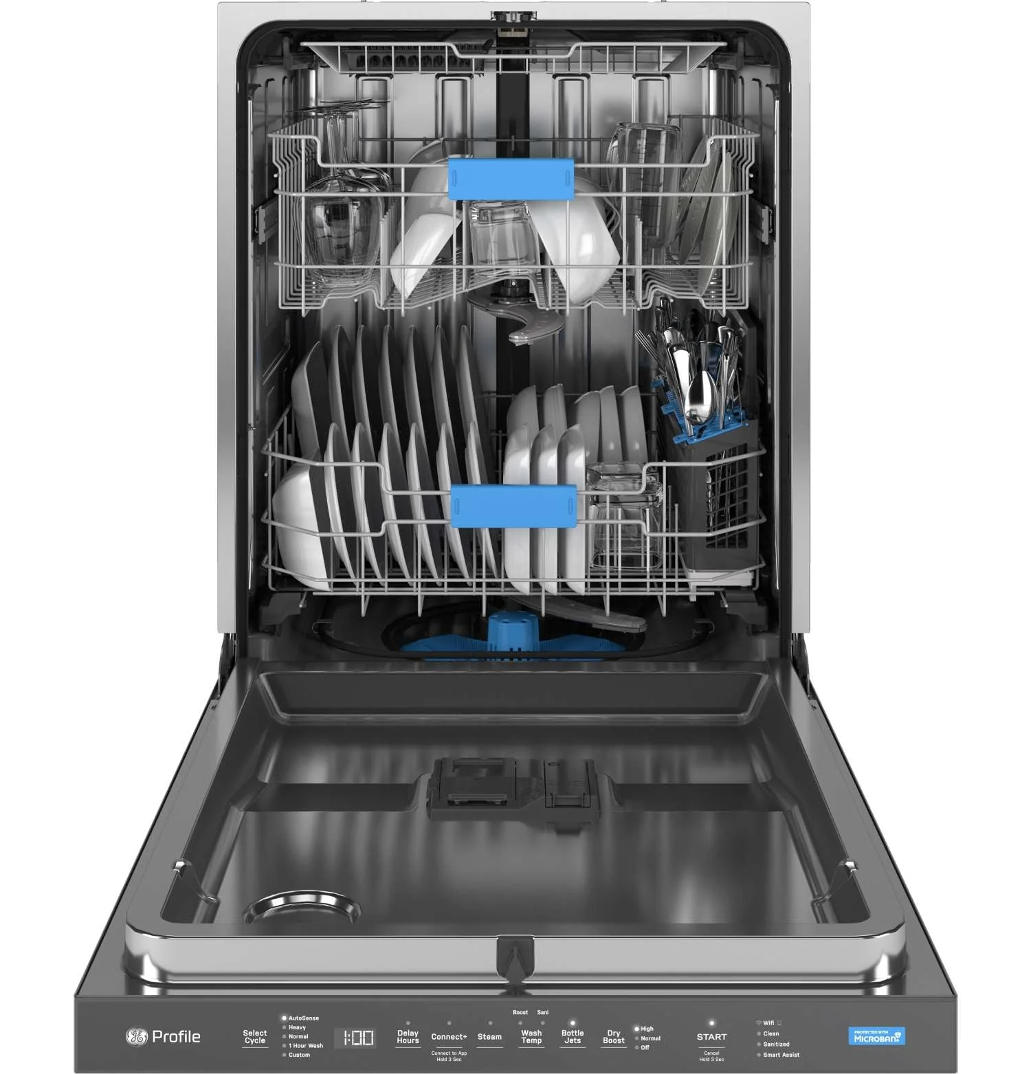 GE Profile 24" Fingerprint Resistant Stainless Smart Dishwasher with Stainless Steel Interior and Third Rack - PDP715SYVFS - Image 3