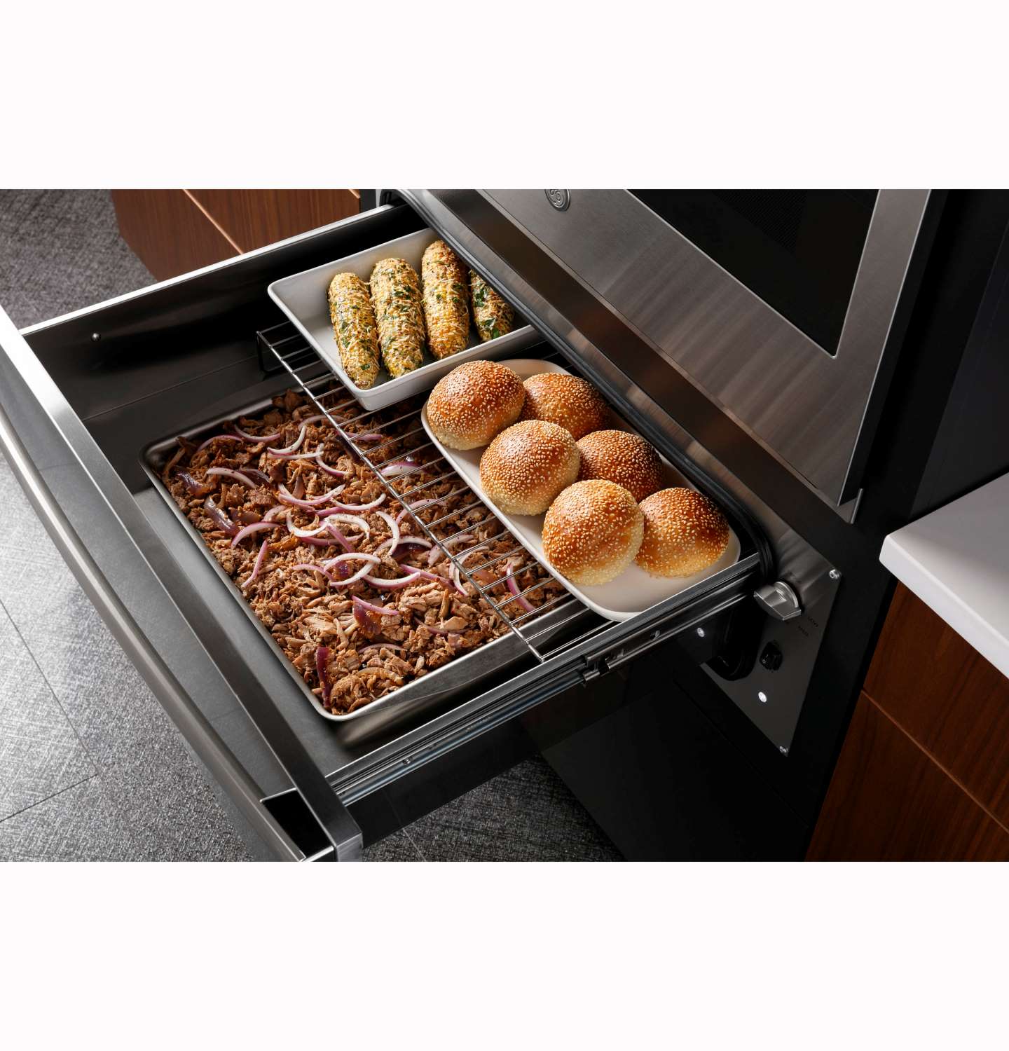 GE Profile 30in Stainless Steel Warming Drawer (1.9cu ft) - PTW9000SPSS - Image 7