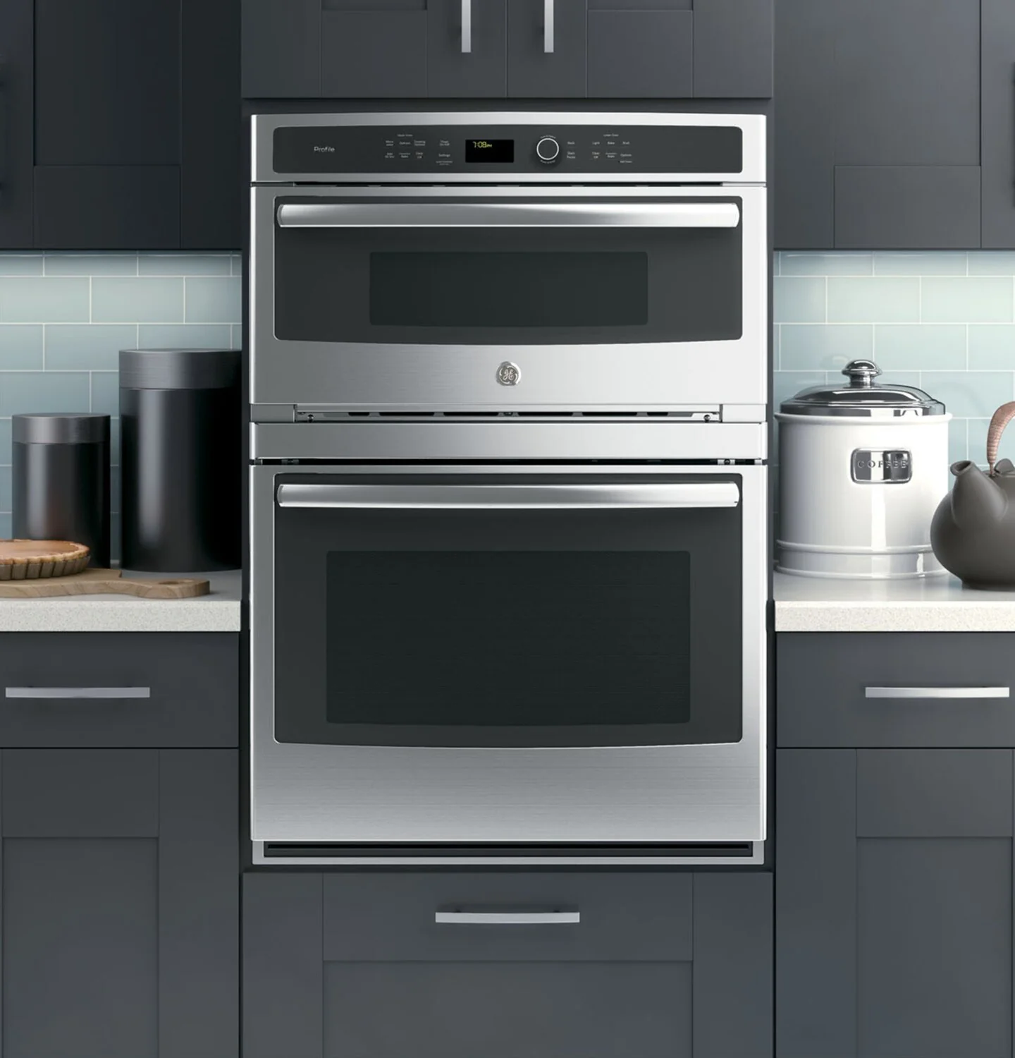 GE Profile 6.7 Cu. Ft. Built-In Combination Microwave and Wall Oven - PT7800SHSS - Image 4