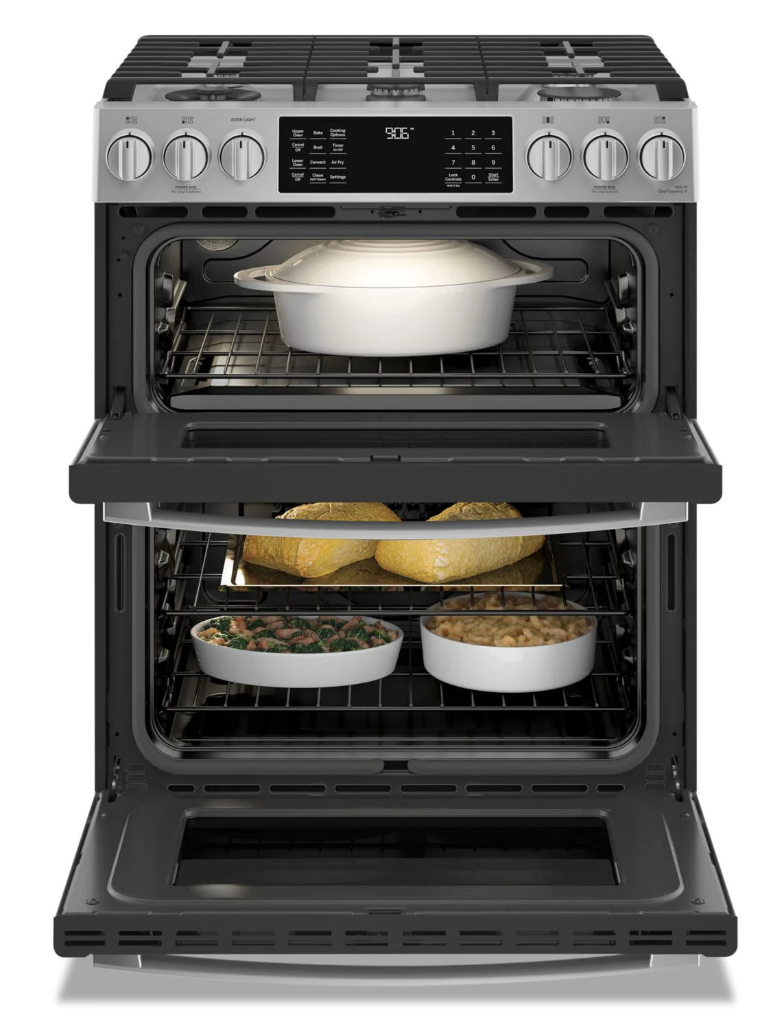 GE Profile 6.7 Cu. Ft. Double Oven Gas Range - PCGS960YPFS - Image 5