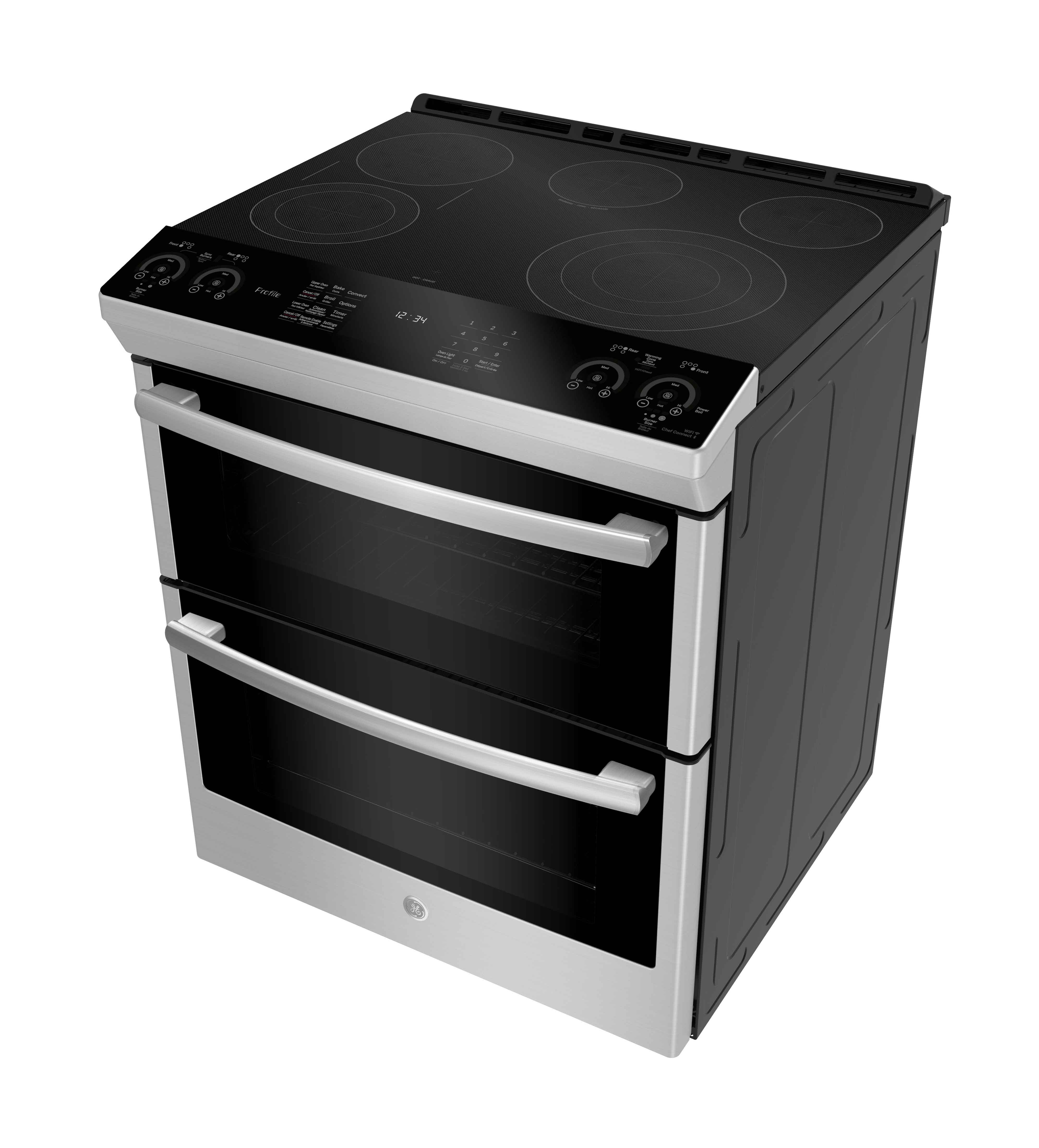 GE Profile Stainless Steel 30" Slide-In Electric Double Oven Range (6.7 Cu. Ft.) - PCS980YMFS - Image 2