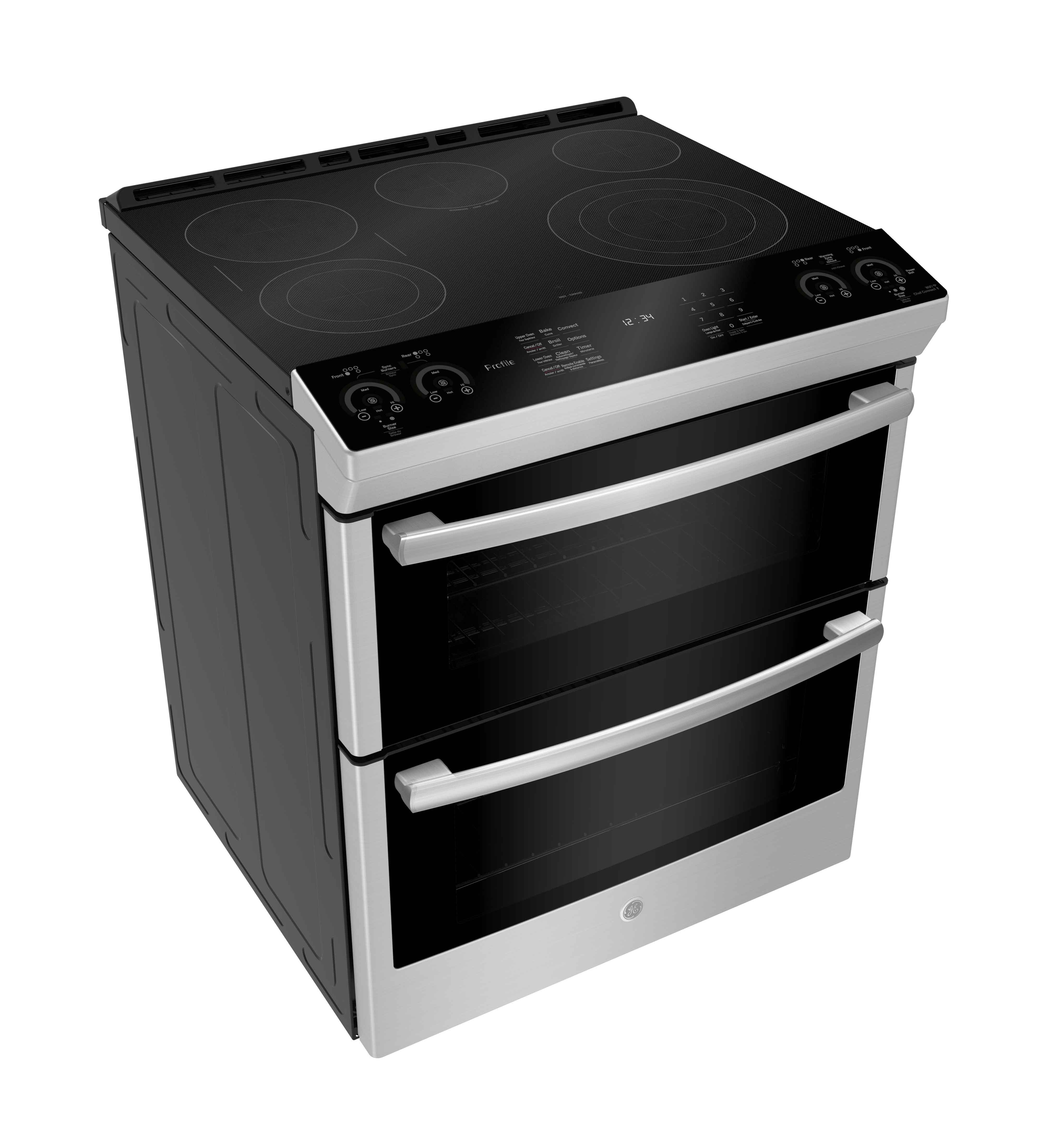 GE Profile Stainless Steel 30" Slide-In Electric Double Oven Range (6.7 Cu. Ft.) - PCS980YMFS - Image 3