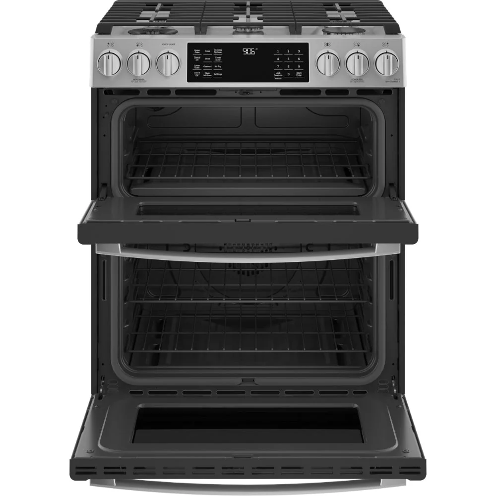 GE Profile Stainless Steel 30" Smart Slide-In Double Oven Gas Convection Range with Air Fry (6.7 Cu. Ft.) - PCGS960YPFS - Image 3