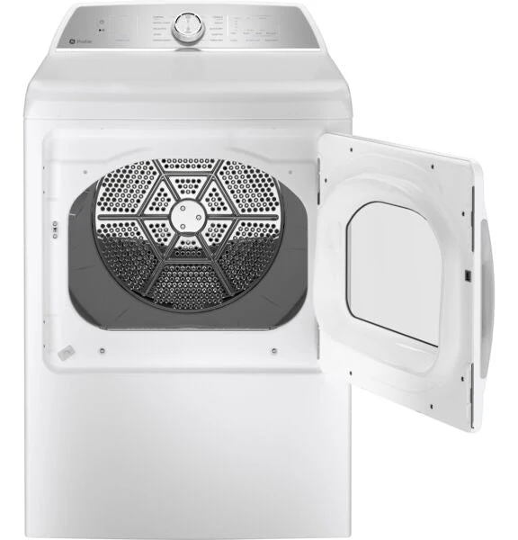 GE Profile White Electric Dryer (7.4 cu. ft.) - PTD60EBMRWS - Image 3