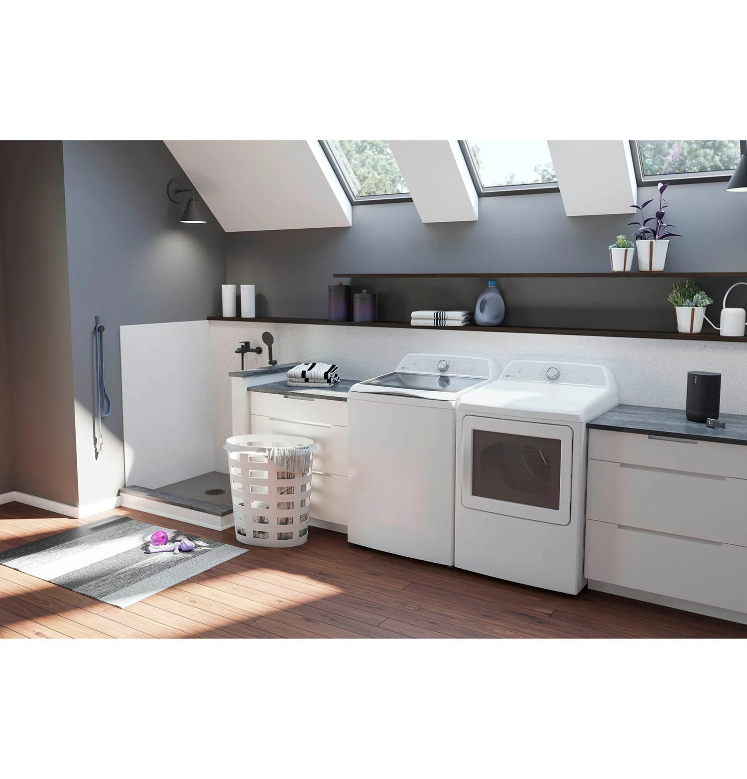 GE Profile White Top Load Washer (5.8 IEC cu. ft.) & GE Profile White Gas Dryer (7.4 cu. ft.) - PTW600BSRWS/PTD60GBSRWS - Image 3