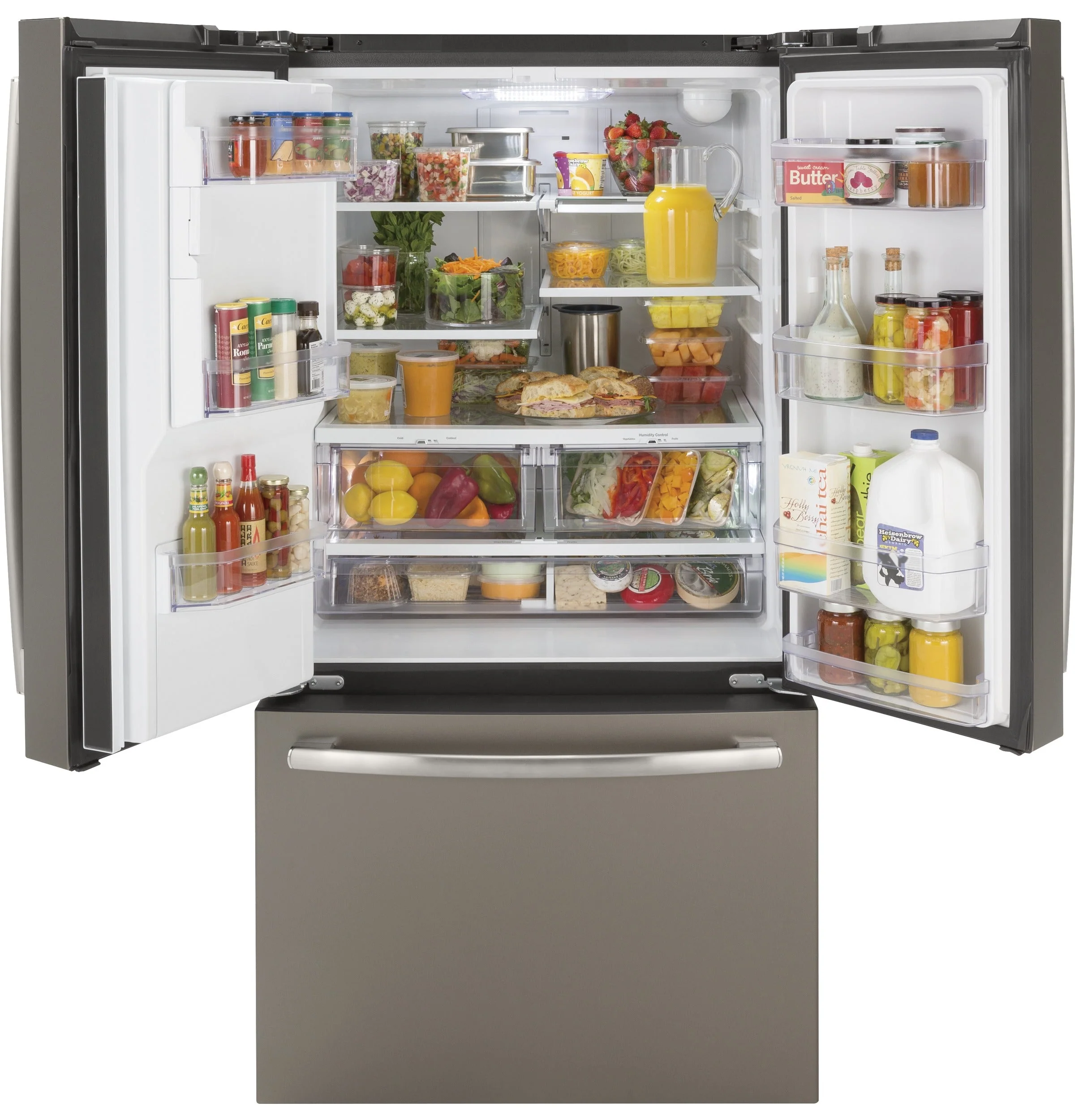 GE Slate French Door Refrigerator (25.6 Cu. Ft.) - GFE26JMMES - Image 5