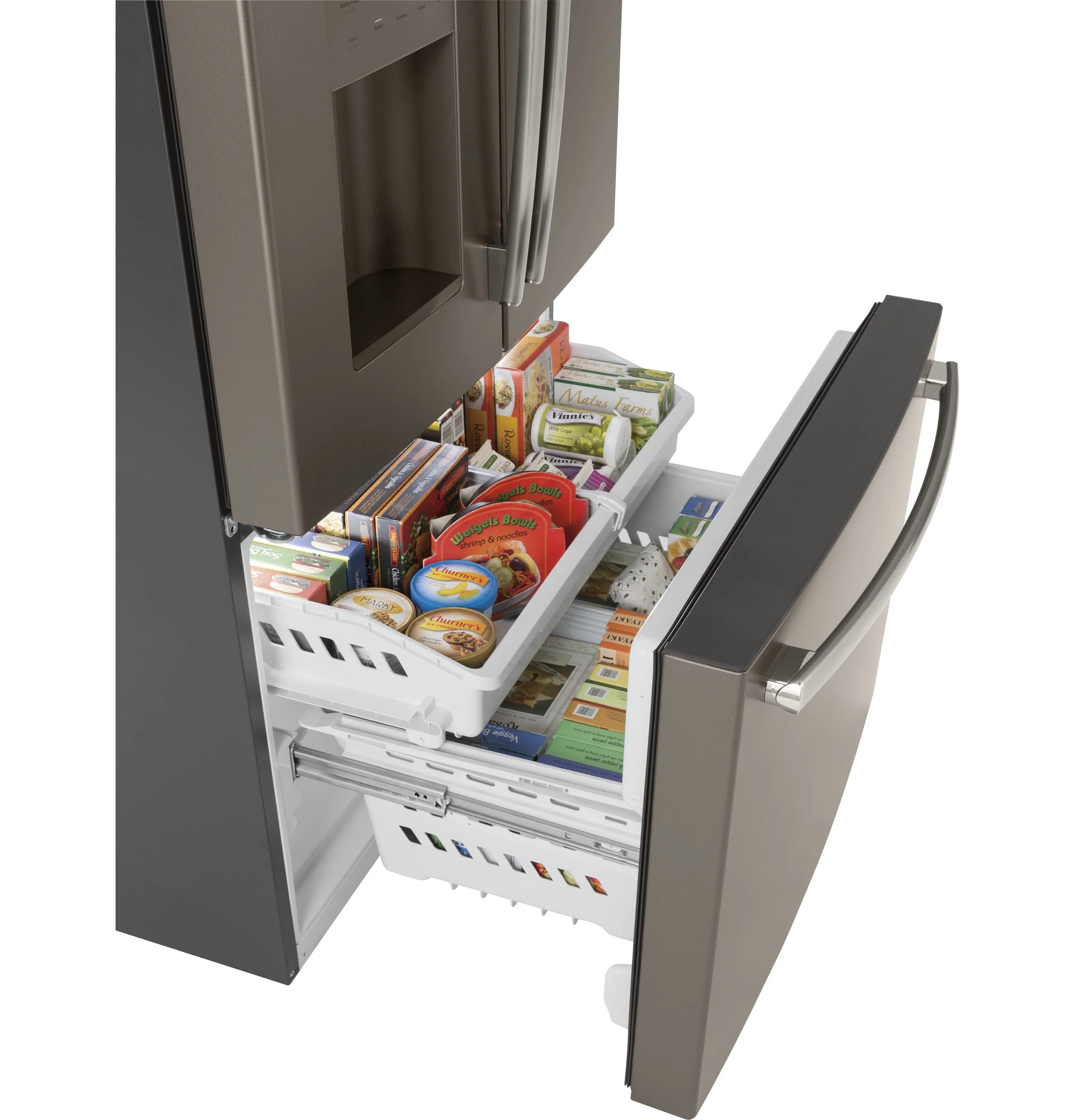 GE Slate French Door Refrigerator (25.6 Cu. Ft.) - GFE26JMMES - Image 7