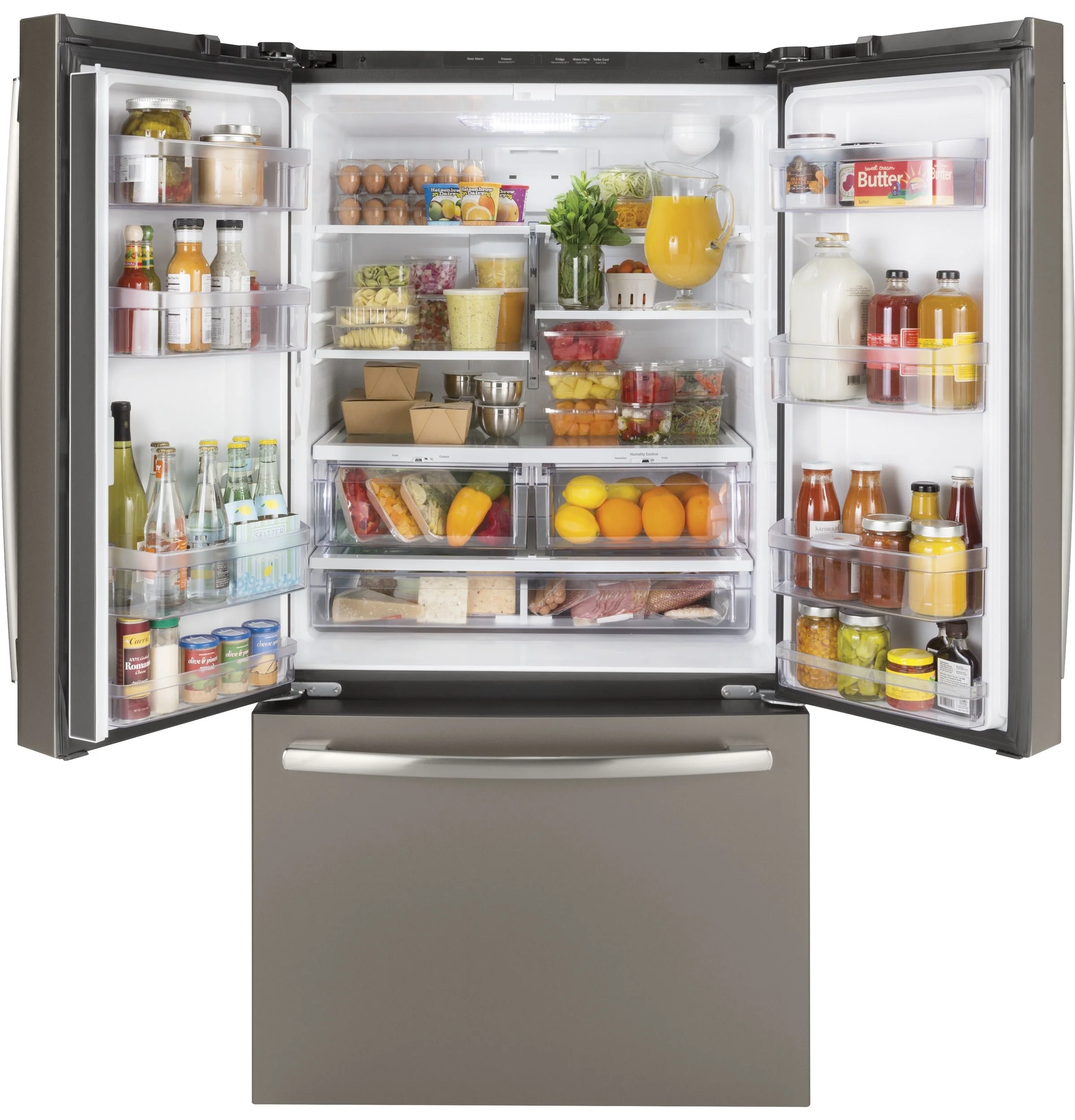 GE Slate French Door Refrigerator (27 Cu. Ft.) - GNE27JMMES - Image 4