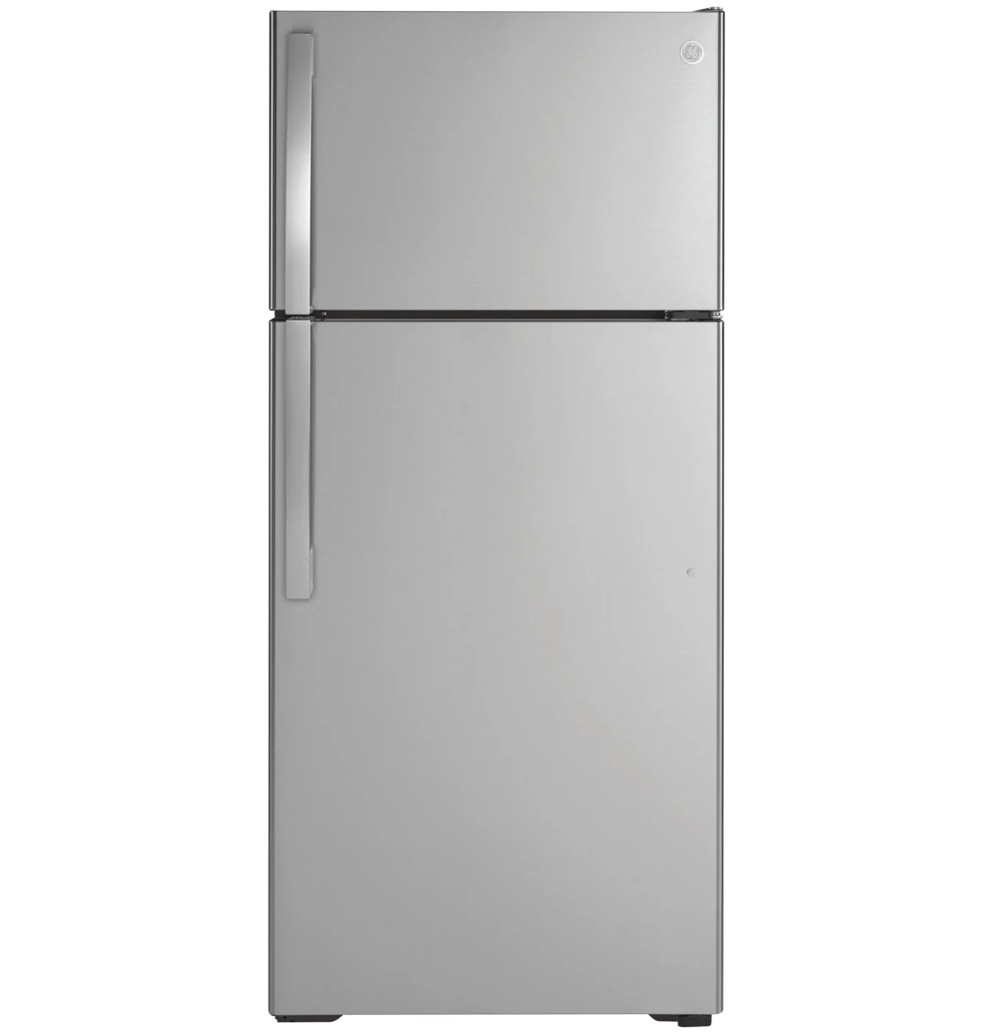 GE Stainless Steel Top Mount Refrigerator (16.6 Cu.Ft) - GTE17GSNRSS - Image 3