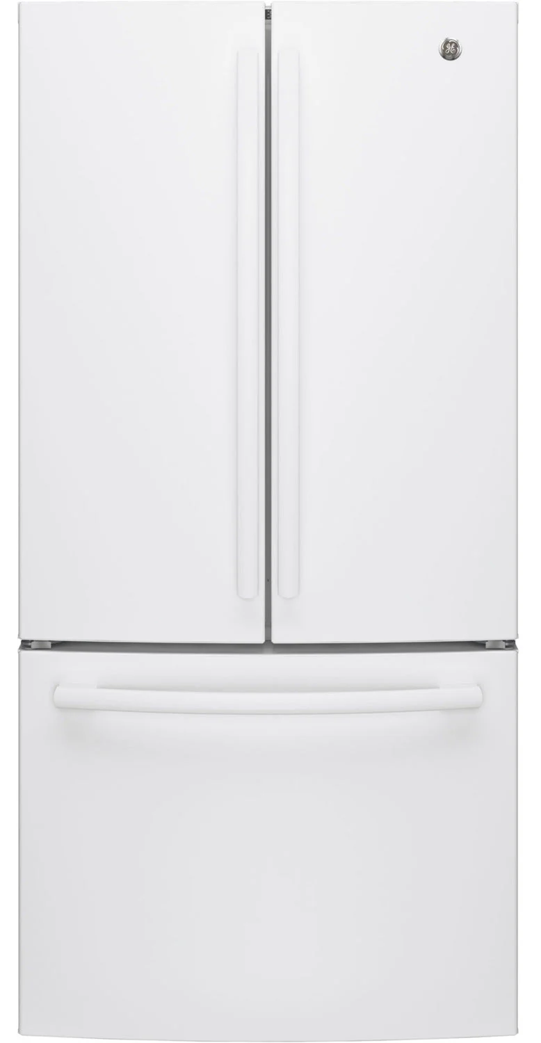 GE White Counter-Depth French Door Refrigerator (18.6 Cu. Ft.) - GWE19JGLWW
