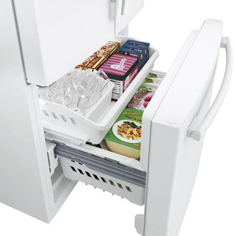 GE White Counter-Depth French Door Refrigerator (18.6 Cu. Ft.) - GWE19JGLWW - Image 6