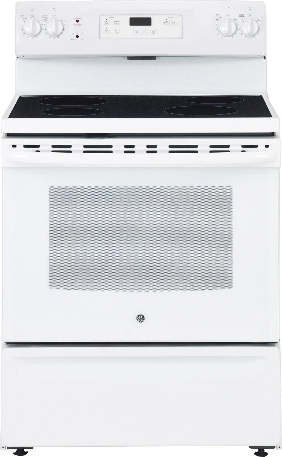 GE White Freestanding Electric Range (5.0 Cu. Ft.) - JCBS630DKWW
