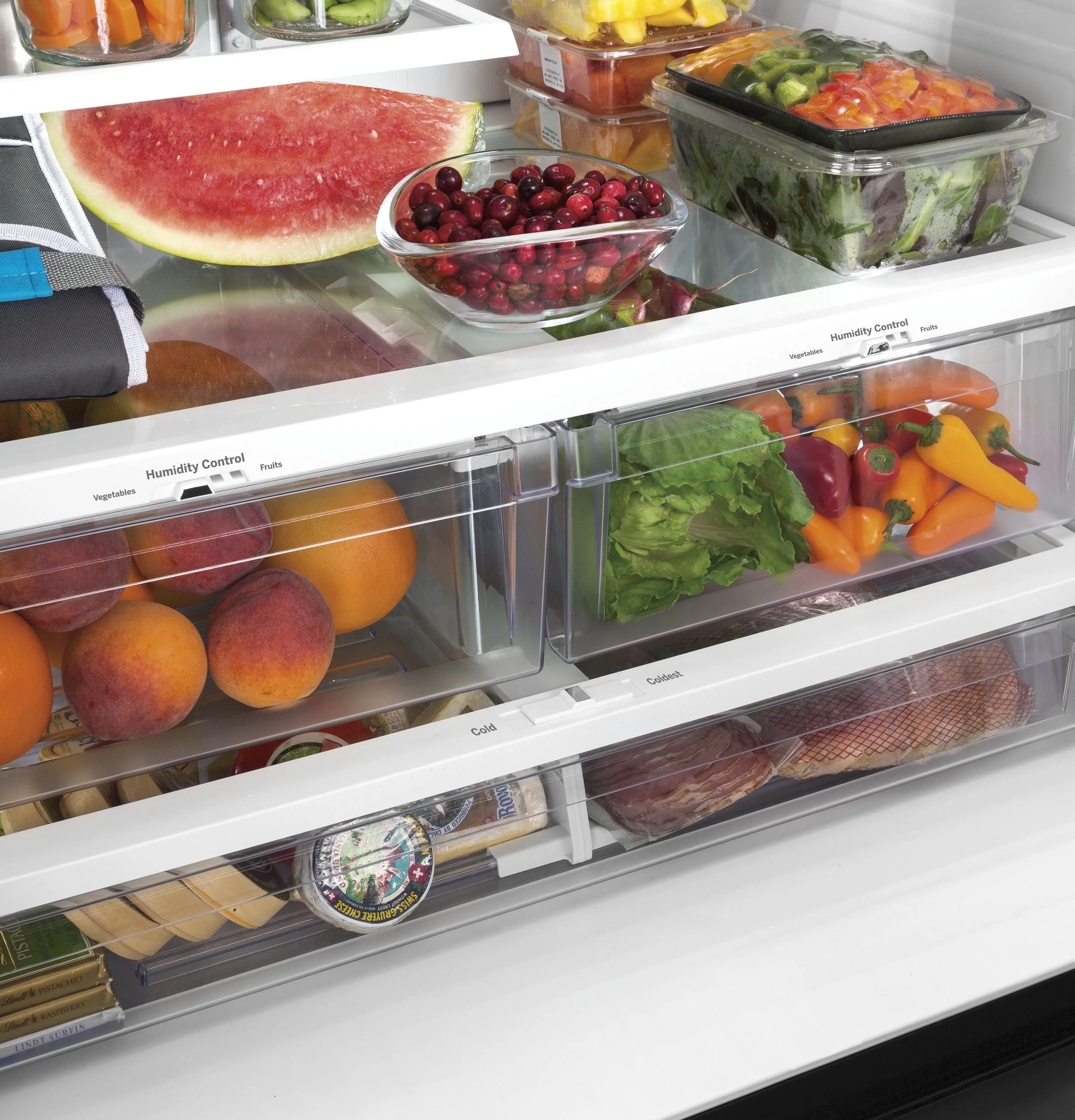 GE White French Door Refrigerator (27 Cu. Ft) - GNE27JGMWW - Image 6