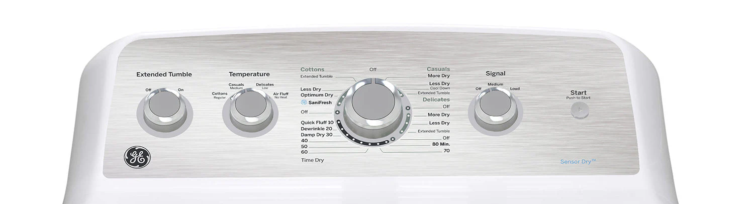 GE White Top-Load Washer (4.9 Cu. Ft.) & GE White Gas Dryer with SaniFresh Cycle (7.2 Cu. Ft.) - GTW451BMRWS/GTD45GBMRWS - Image 2