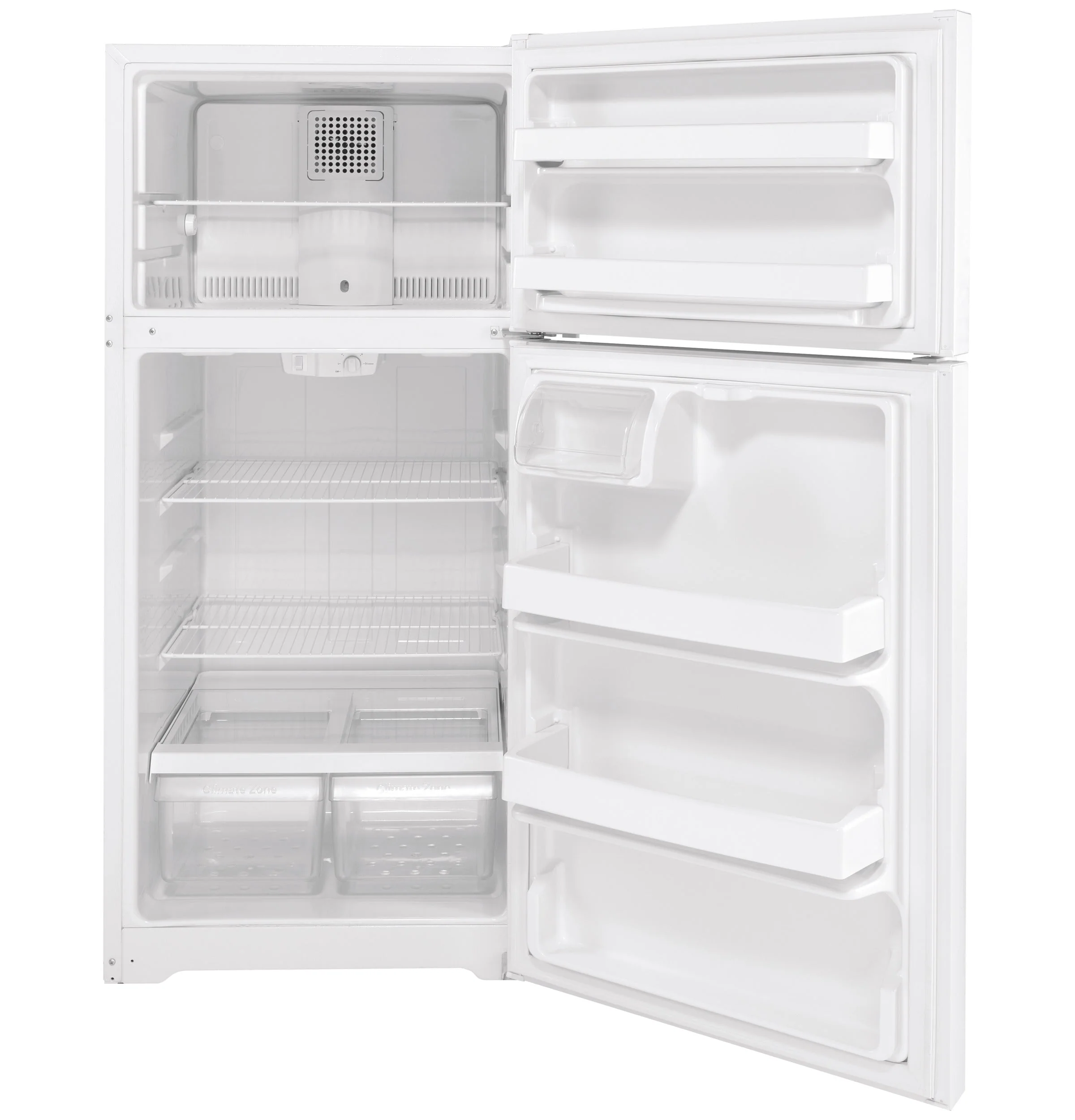 GE White Top Mount Refrigerator (15.6 Cu.Ft.) - GTE16DTNRWW - Image 2