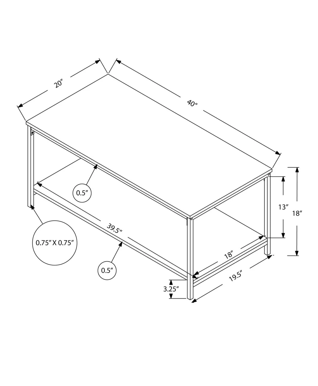 Gillam Coffee Table - White - Image 4