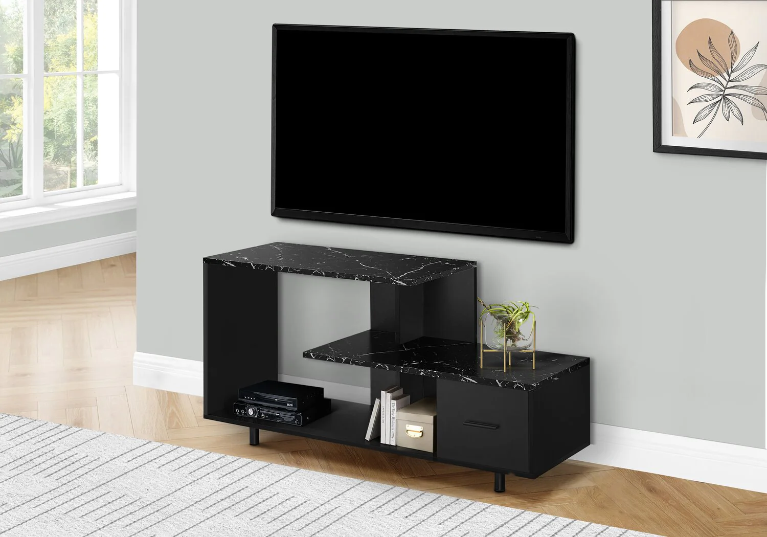 Glenridge 48" TV Stand - Black - Image 3