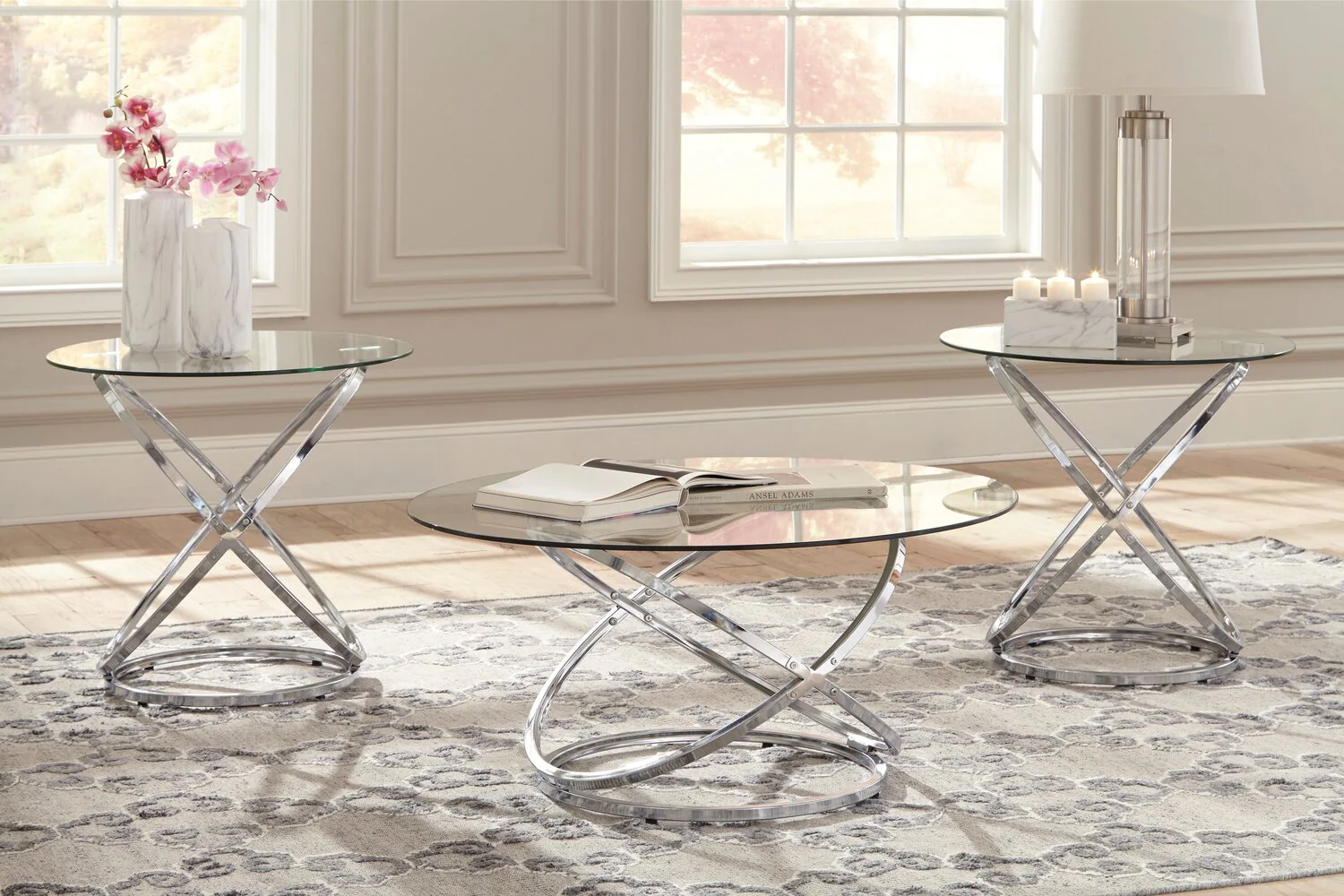 Gloria 3-Piece Coffee and Two End Tables Package - Image 4