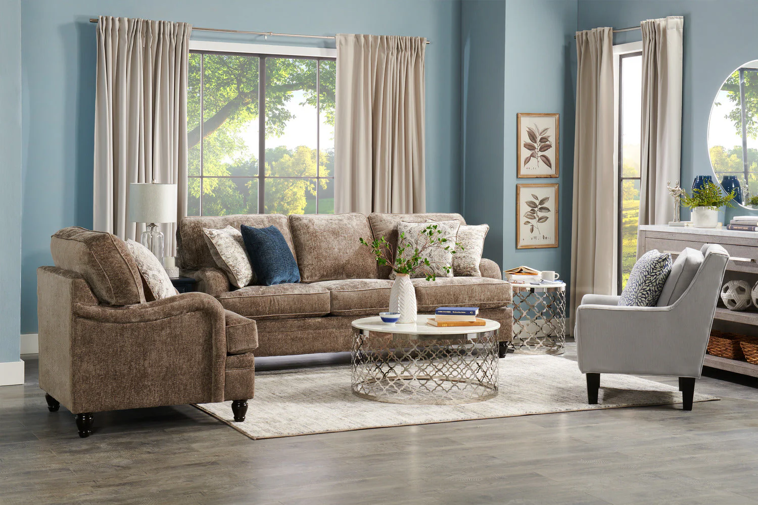 Greycliff Chenille Chair - Toffee - Image 3