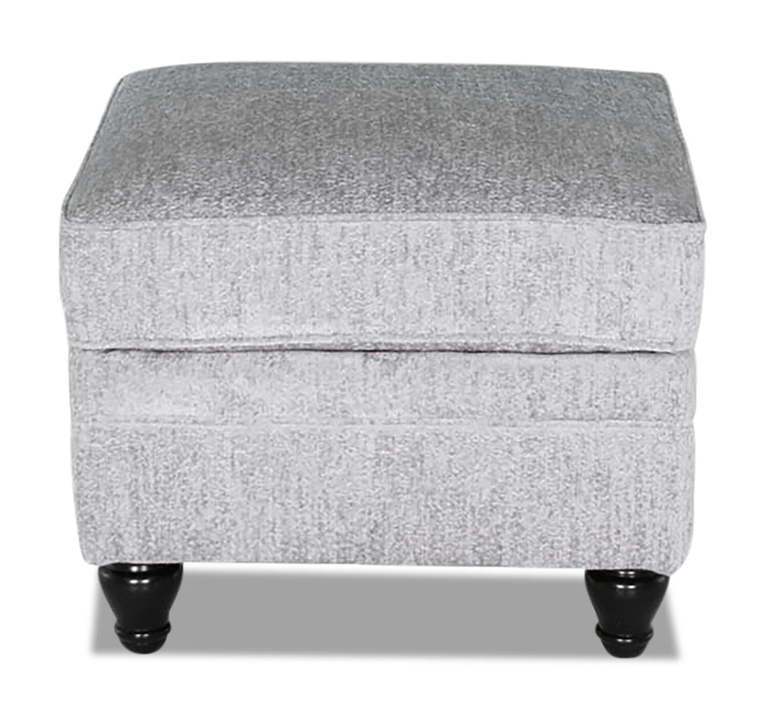 Greycliff Chenille Ottoman - Platinum - Image 2