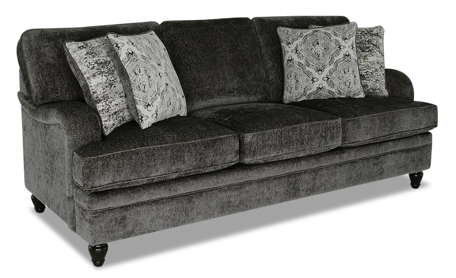 Greycliff Chenille Sofa - Charcoal - Image 2